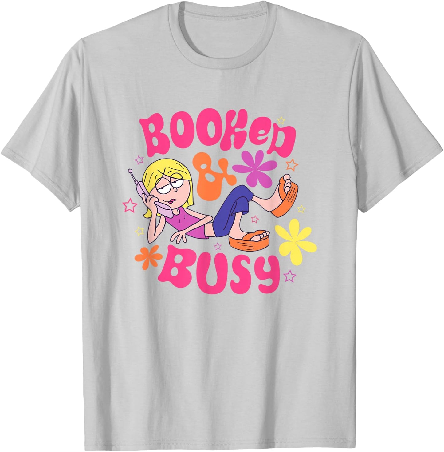 Disney Lizzy McGuire Cool Lizzie Boked & Busy Big Chest Logo T-Shirt - T-Shirt | Ash