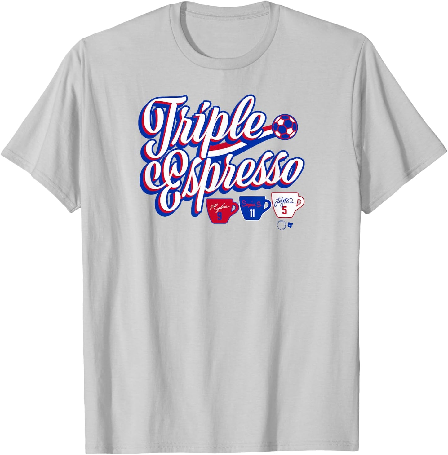 Swanson, Rodman, & Smith - Triple Espresso - USA Soccer T-Shirt - T-Shirt | Ash