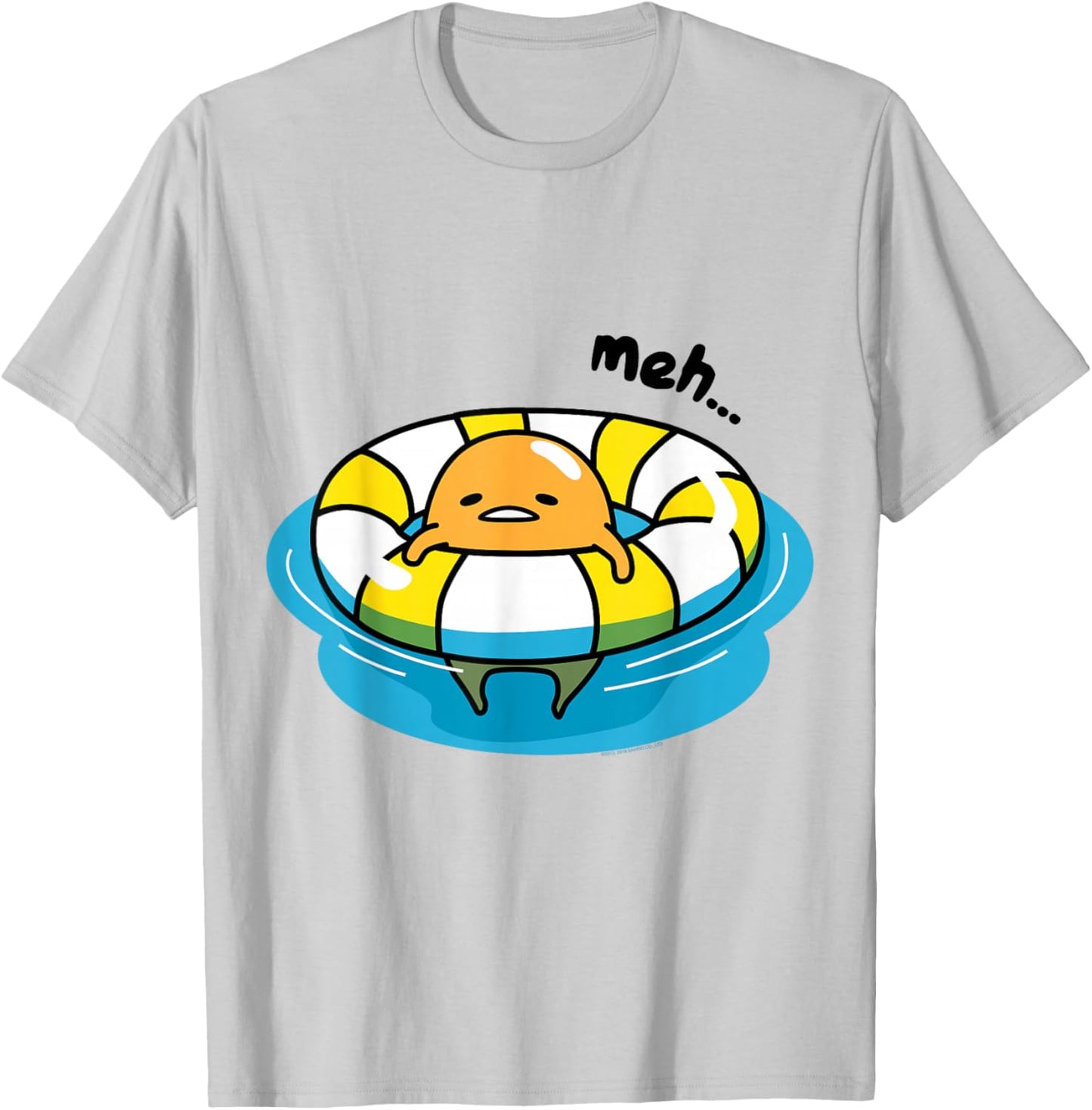 Gudetama Pool Float Shirt T-Shirt - T-Shirt | Ash