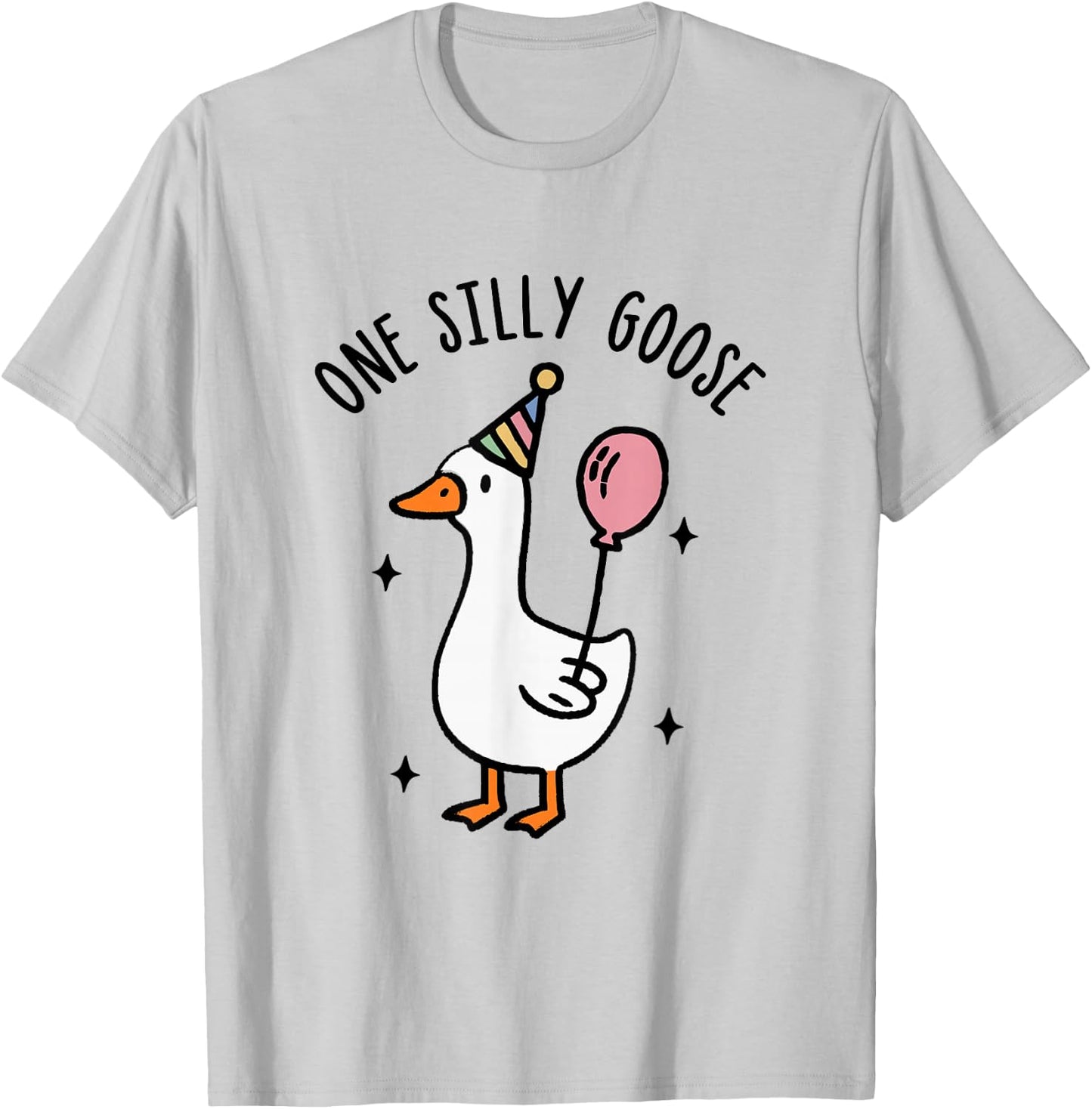 One Silly Goose Funny 1st First Birthday T-Shirt - T-Shirt | Ash