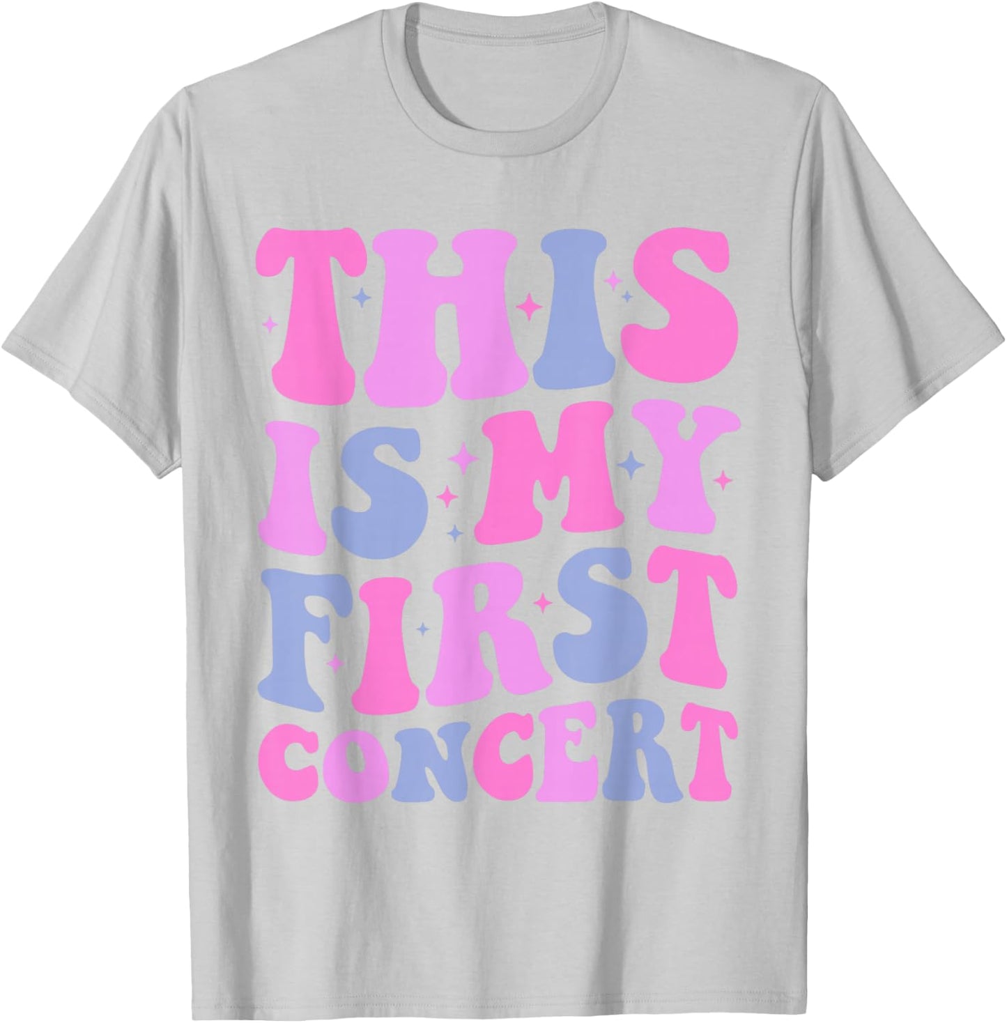 This Is My First Concert Music Event Retro Groovy Girls T-Shirt - T-Shirt | Ash