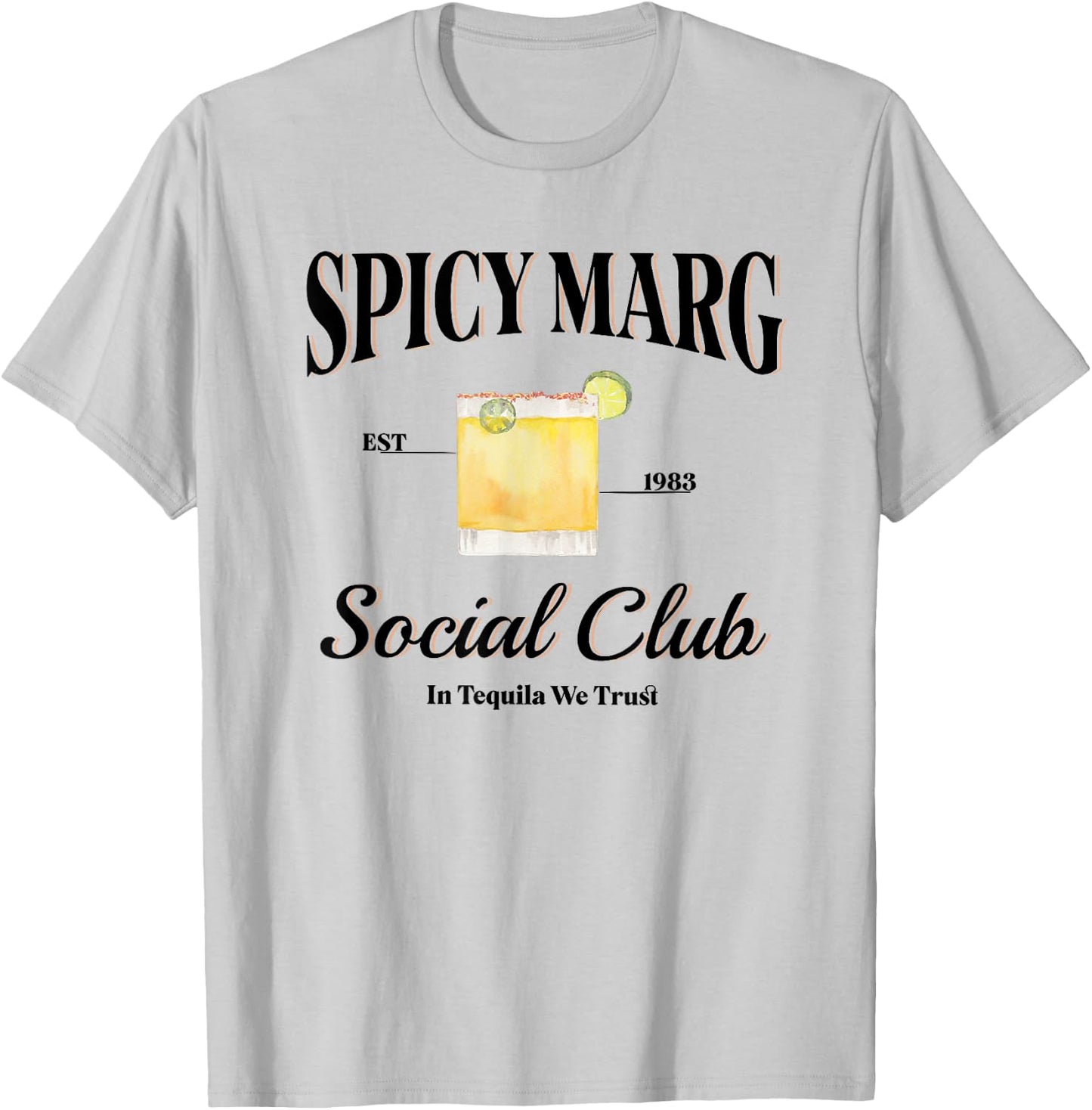 Spicy Marg Social Club T-Shirt - T-Shirt | Ash