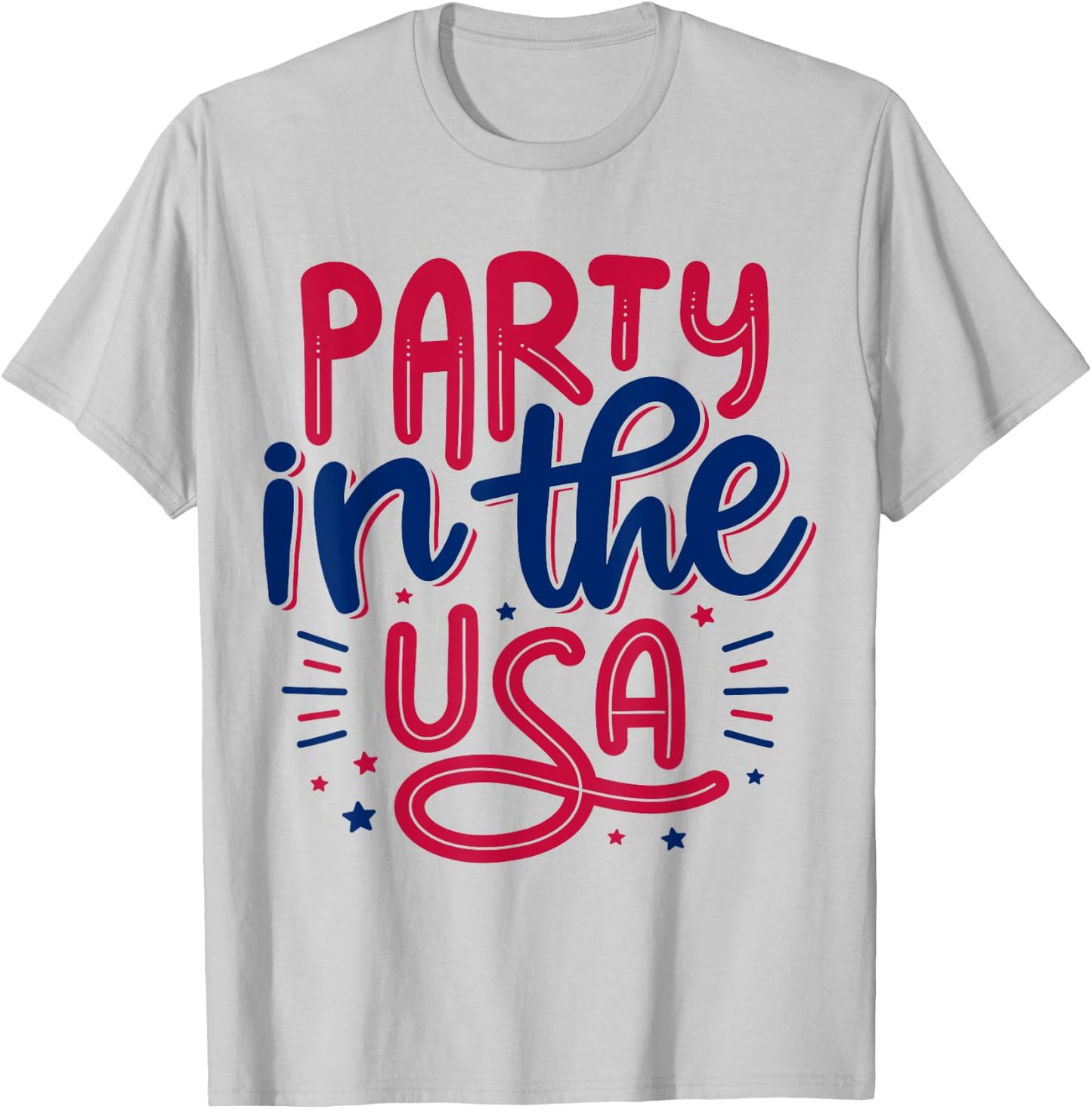Party In The USA Vintage Independence Day 4th Of July 2024 T-Shirt - T-Shirt | Ash