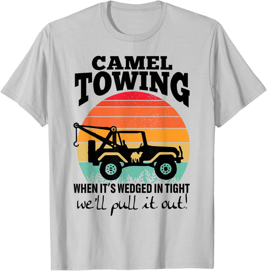 Retro Camel Towing Sarcastic Quotes Life Without Me Funny T-Shirt - T-Shirt | Ash