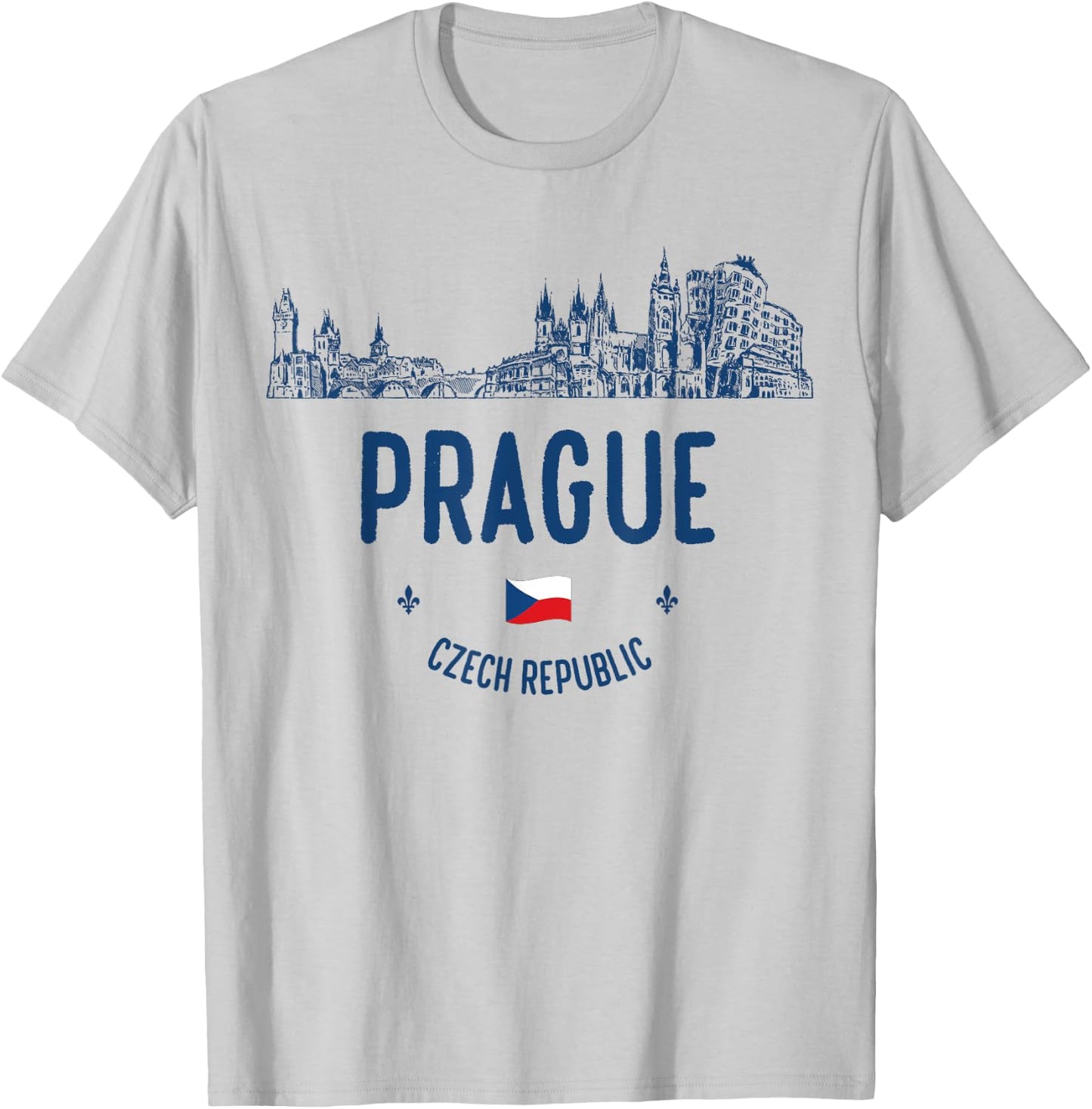 Prague Travel T-Shirt - T-Shirt | Ash