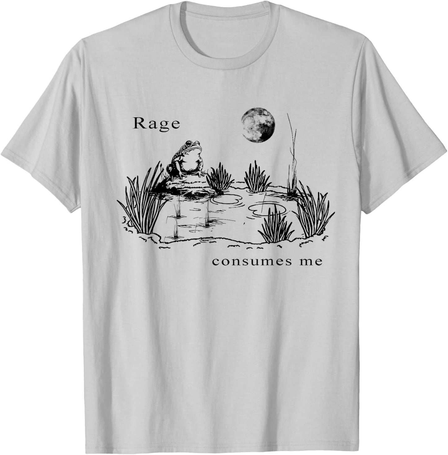 rage consumes me frog funny Vintage Frog nature T-Shirt - T-Shirt | Ash