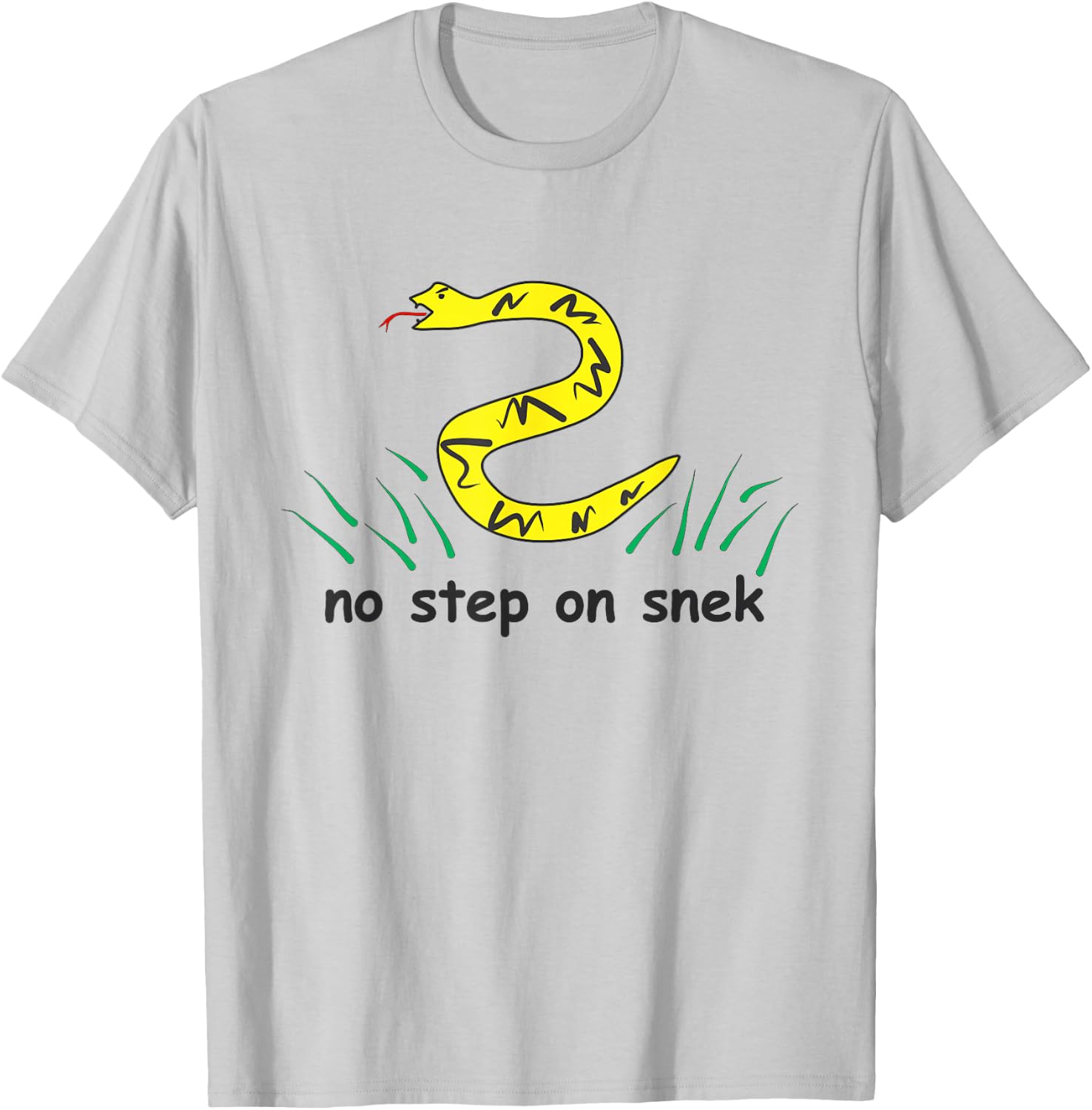 No Step on Snek | NickerStickers Don't Tread Snake T-Shirt - T-Shirt | Ash