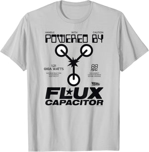 Back to The Future Powered by Flux T-Shirt - T-Shirt | Ash