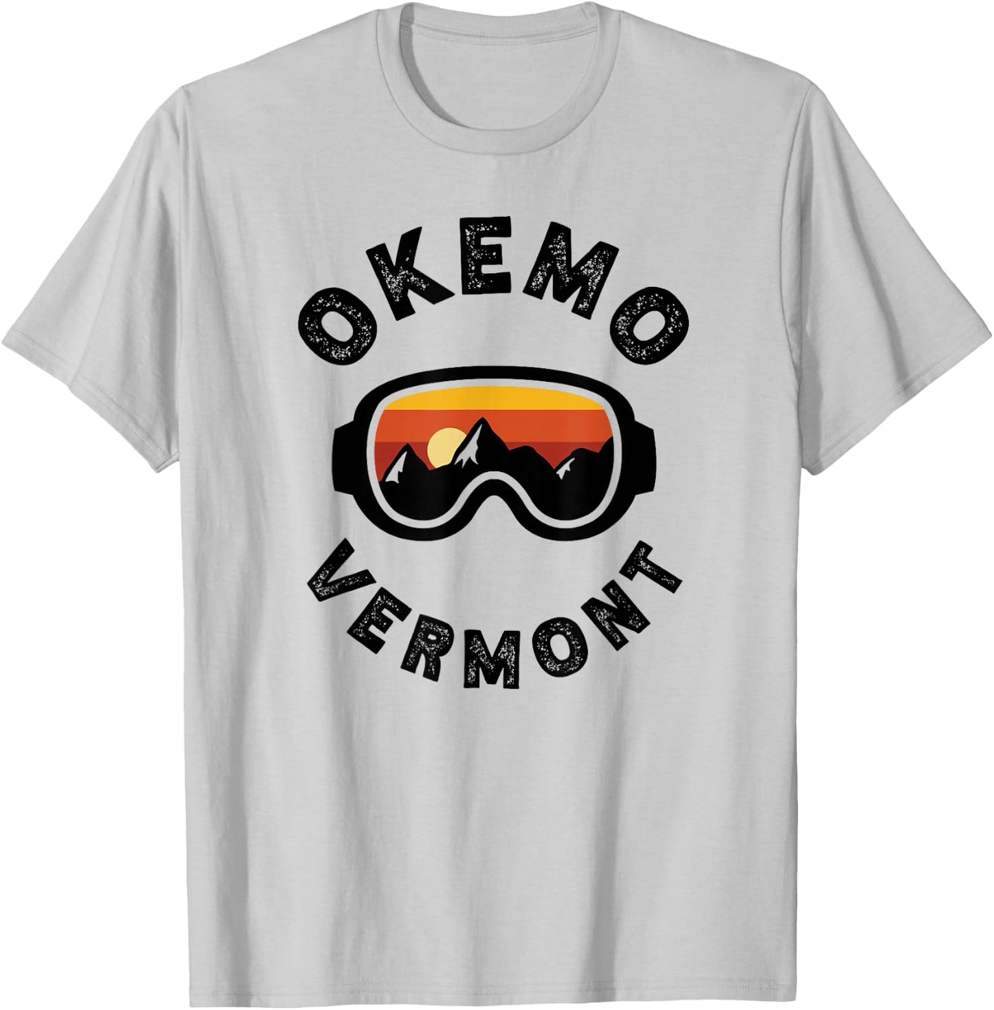 Okemo Skiing Ski Snowboarding In Vermont, New England T-Shirt - T-Shirt | Ash
