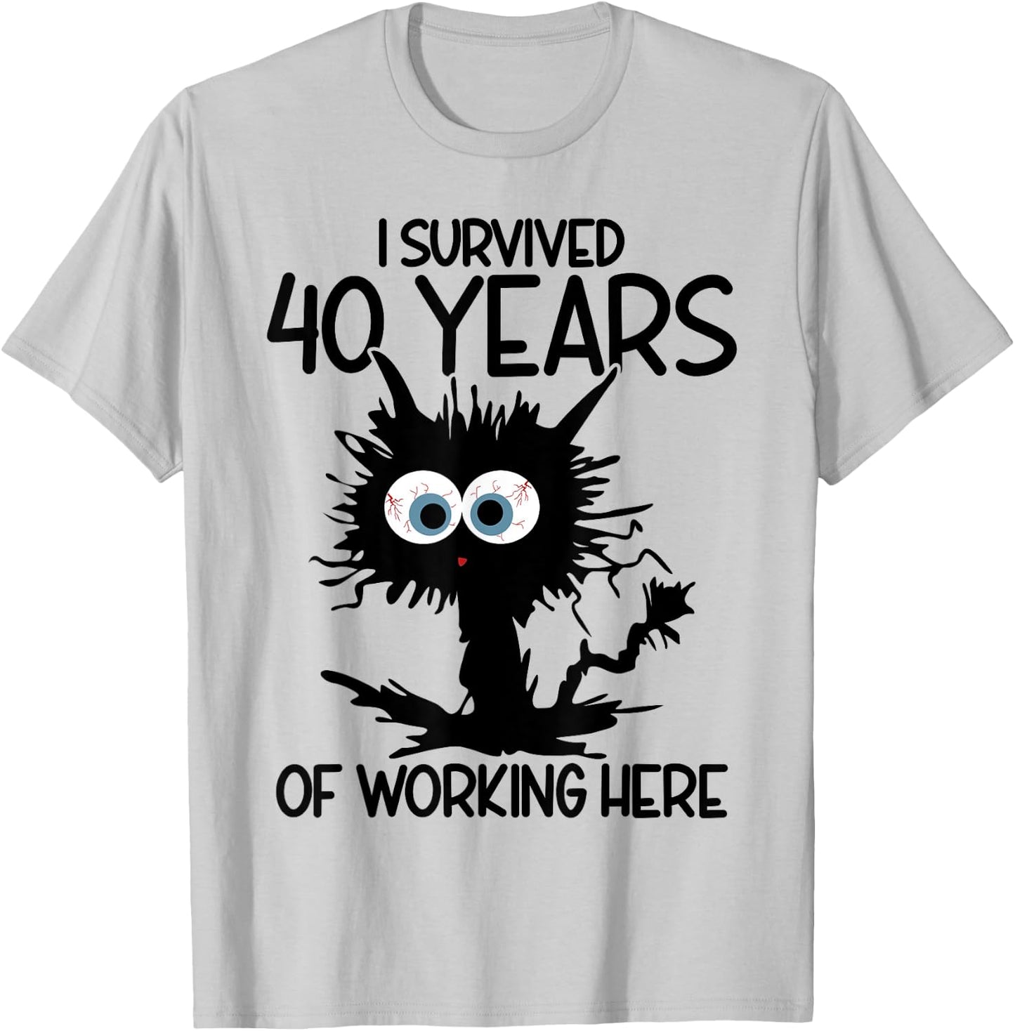 I Survived 40 Years Of Working What's Your Superpower? T-Shirt - T-Shirt | Ash