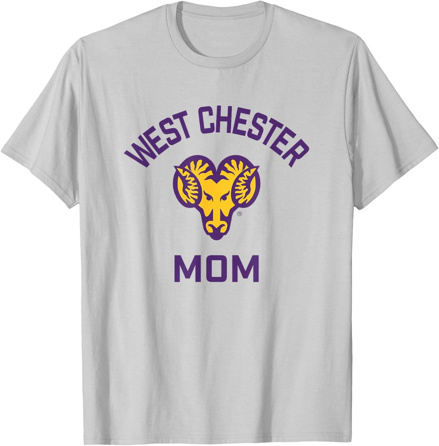 West Chester University Golden Rams Arched Mom T-Shirt - T-Shirt | Ash