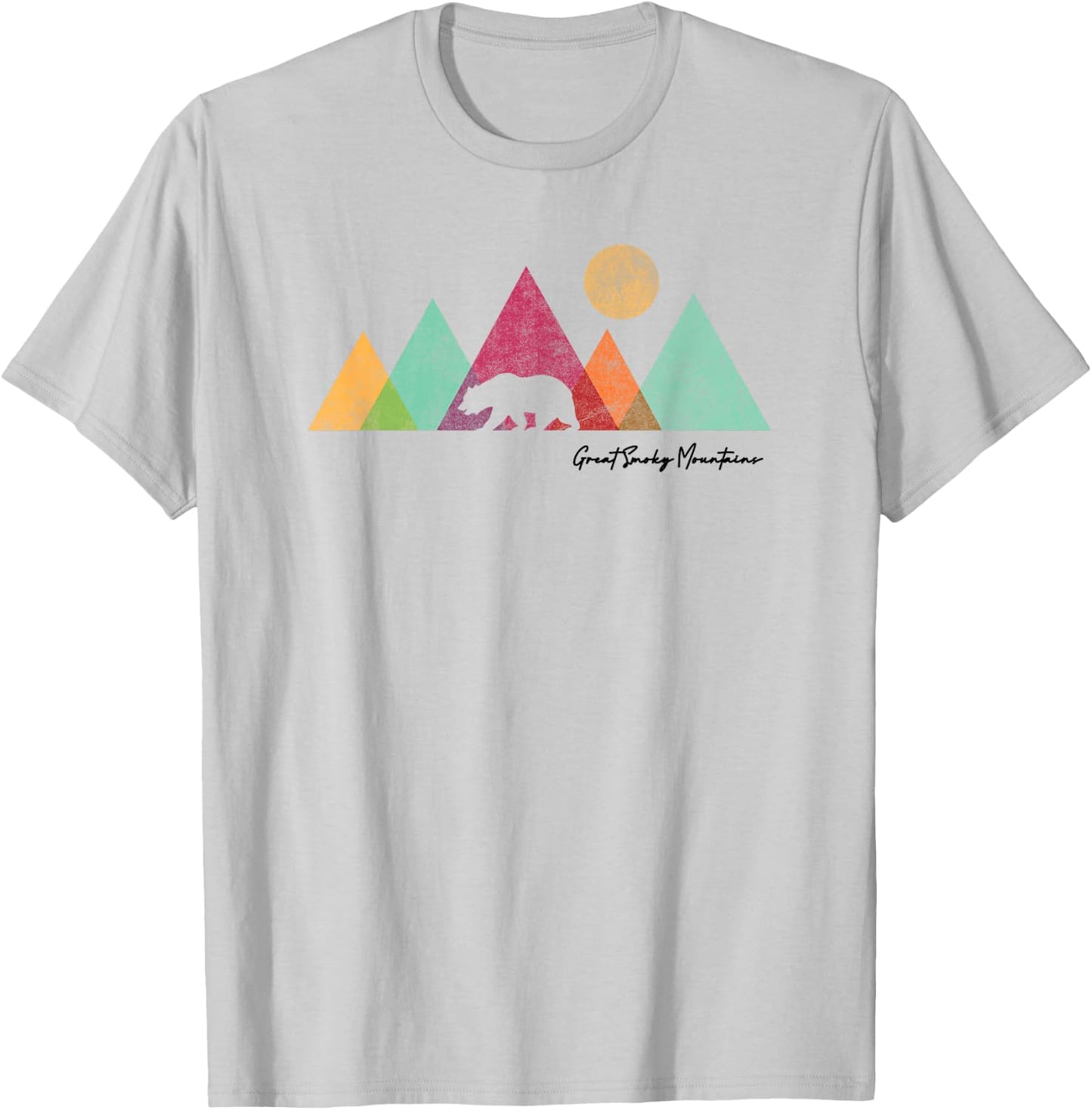 Great Smoky Mountains National Park Bear Graphic T-Shirt - T-Shirt | Ash