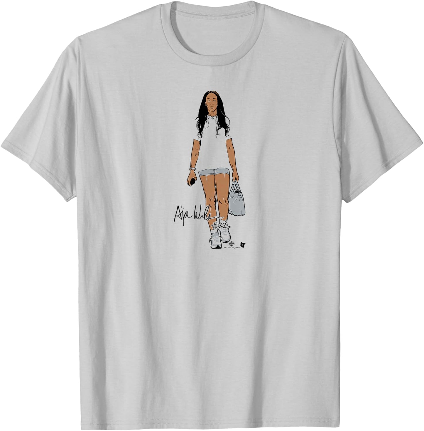 A'ja Wilson - White - Las Vegas Basketball T-Shirt - T-Shirt | Ash
