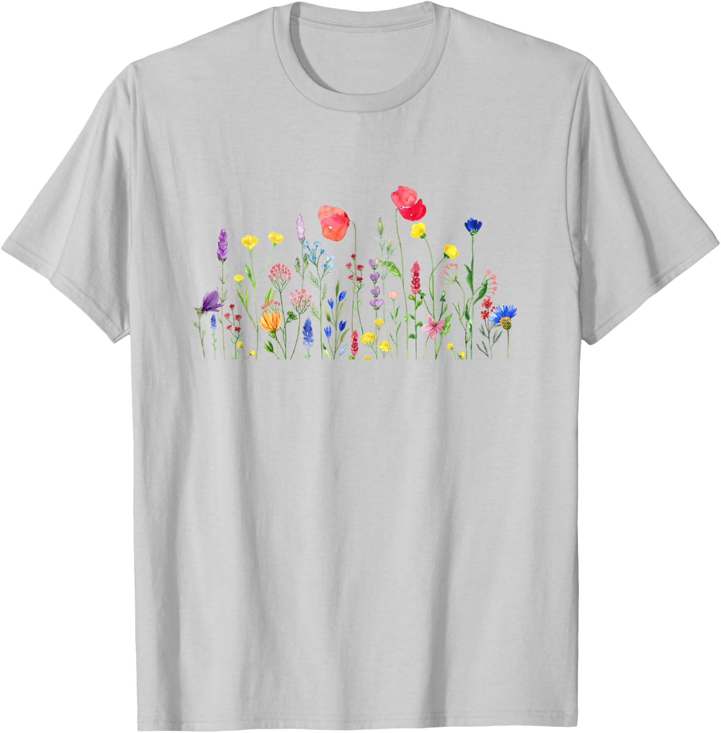Spring Summer Wildflowers Men Women Kids T-Shirt - T-Shirt | Ash