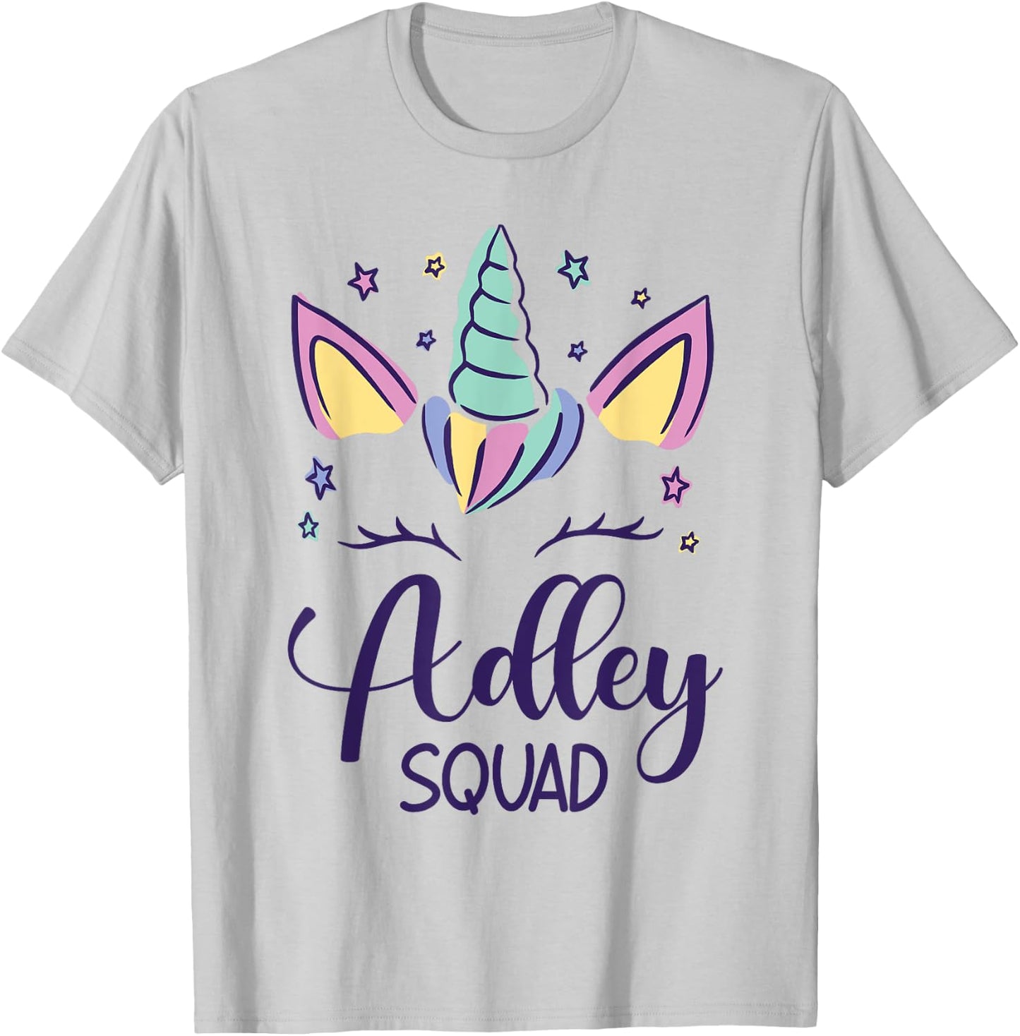 First Name Adley Personalized Adley Squad T-Shirt - T-Shirt | Ash