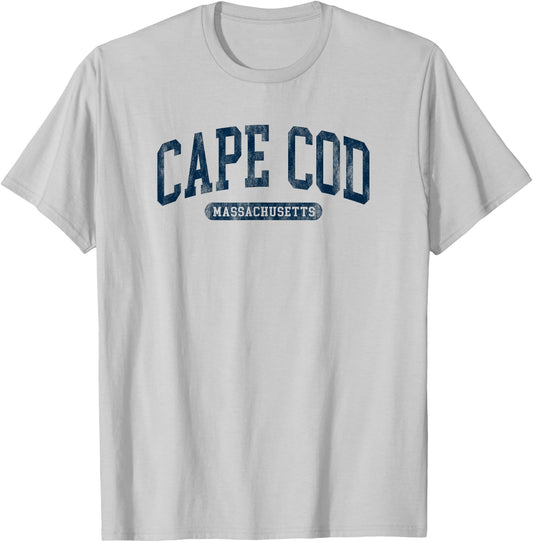 Cape Cod Massachusetts Retro Preppy Throwback T-Shirt - T-Shirt | Ash