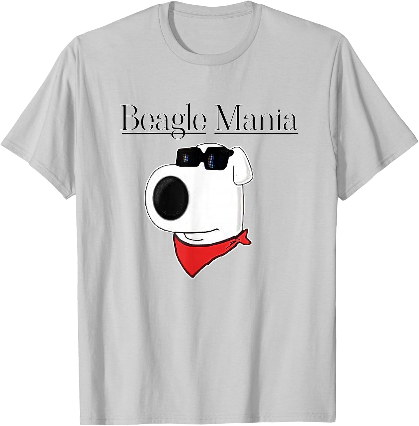 Beagle Mania Brewery Mascot Brian The Dog T-Shirt - T-Shirt | Ash