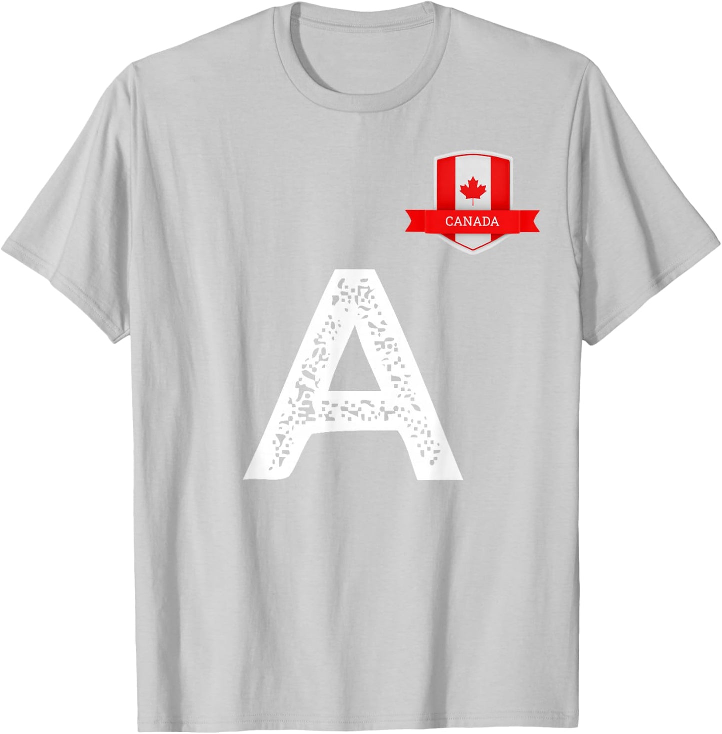 Canada Human-Flag Letter A Canadian T-Shirt - T-Shirt | Ash