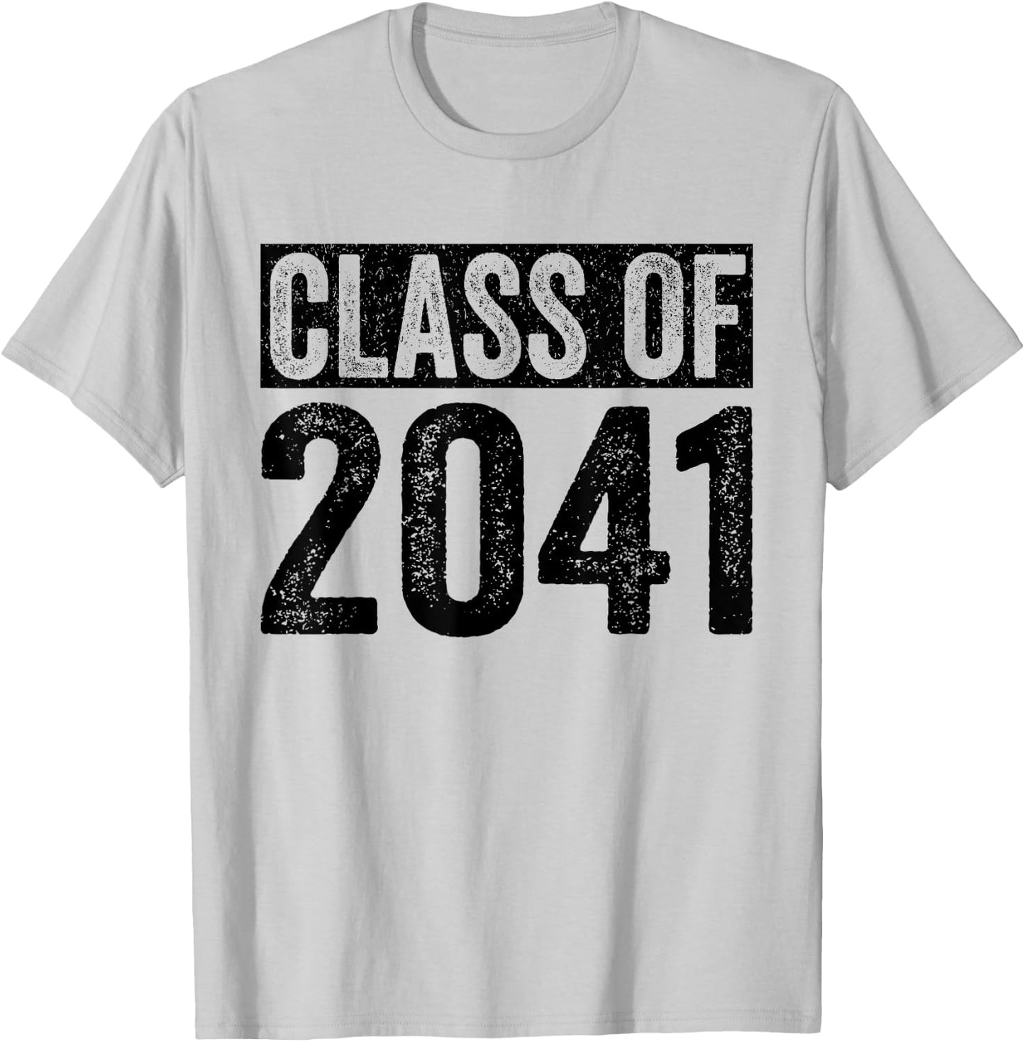 Class of 2041 Grow With Me Graduation First Day of School T-Shirt - T-Shirt | Ash