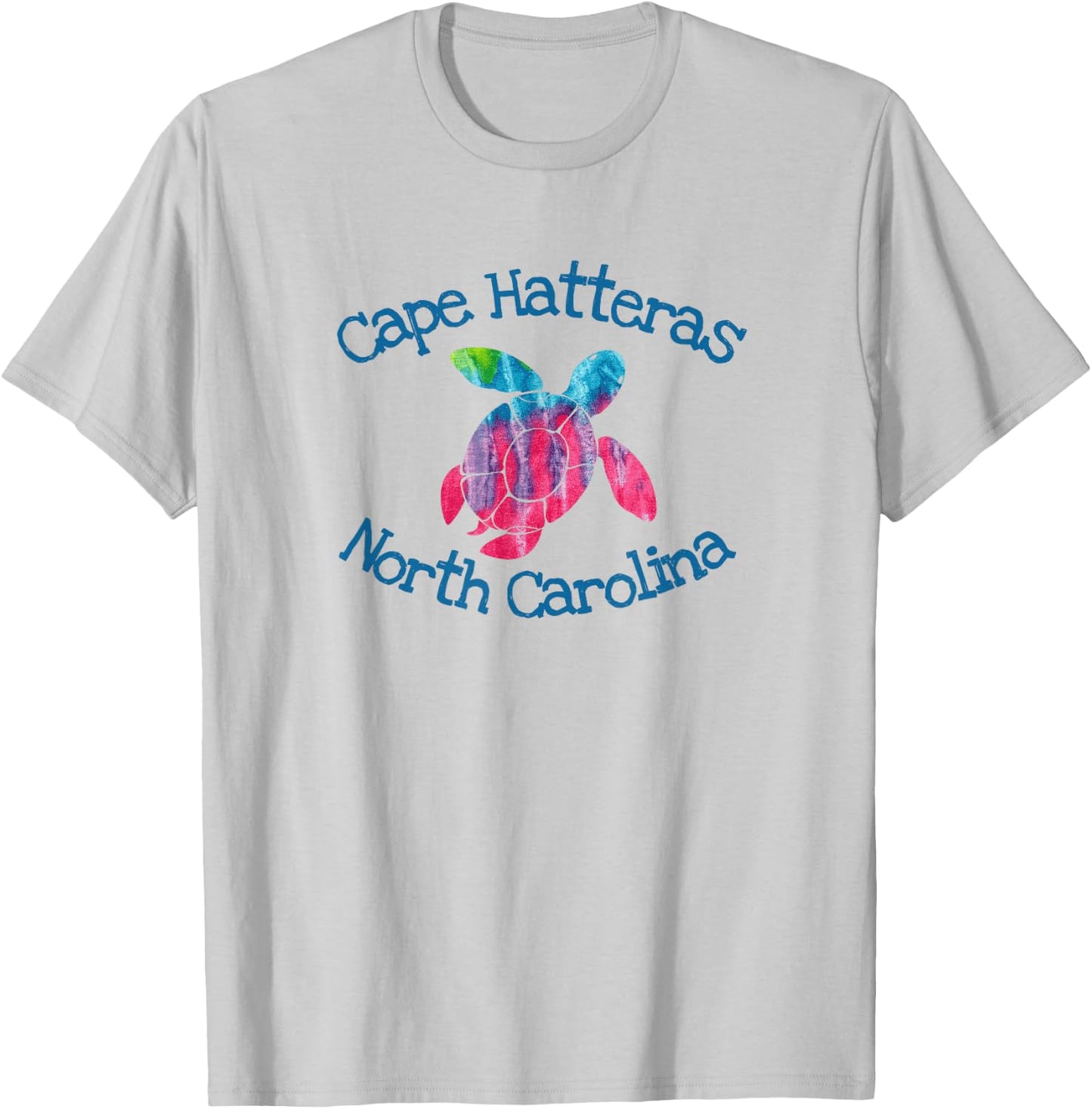 Cape Hatteras Coastal Wildlife Watercolor Loggerhead Turtle T-Shirt - T-Shirt | Ash