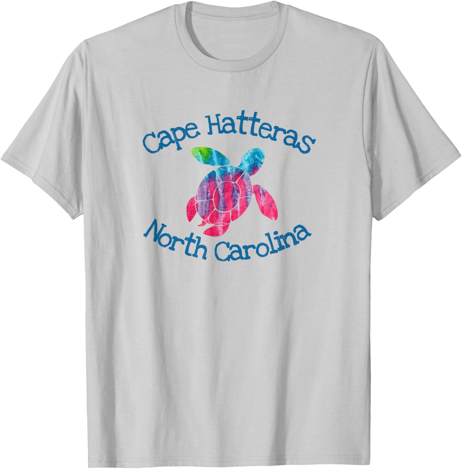 Cape Hatteras Coastal Wildlife Watercolor Loggerhead Turtle T-Shirt - T-Shirt | Ash