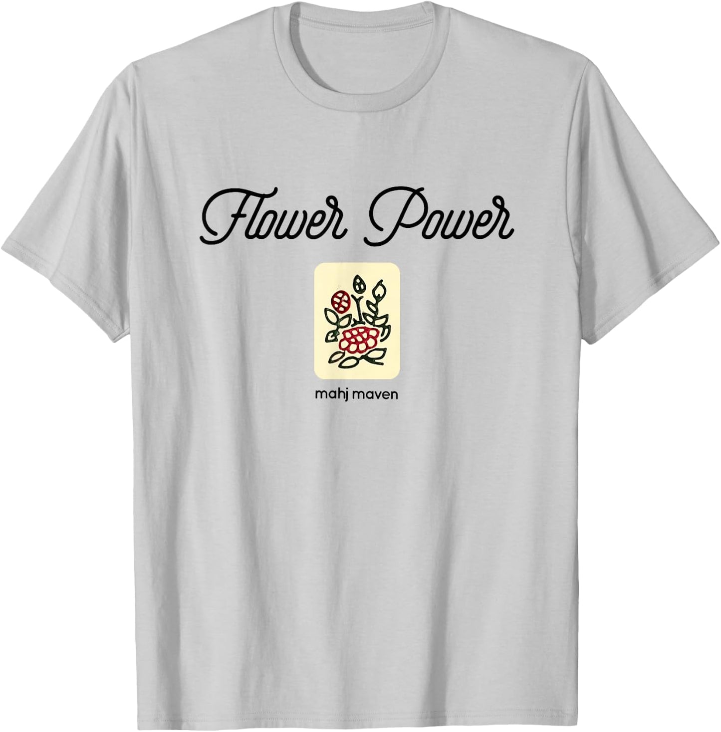Flower Power Mah Jong T-Shirt - T-Shirt | Ash