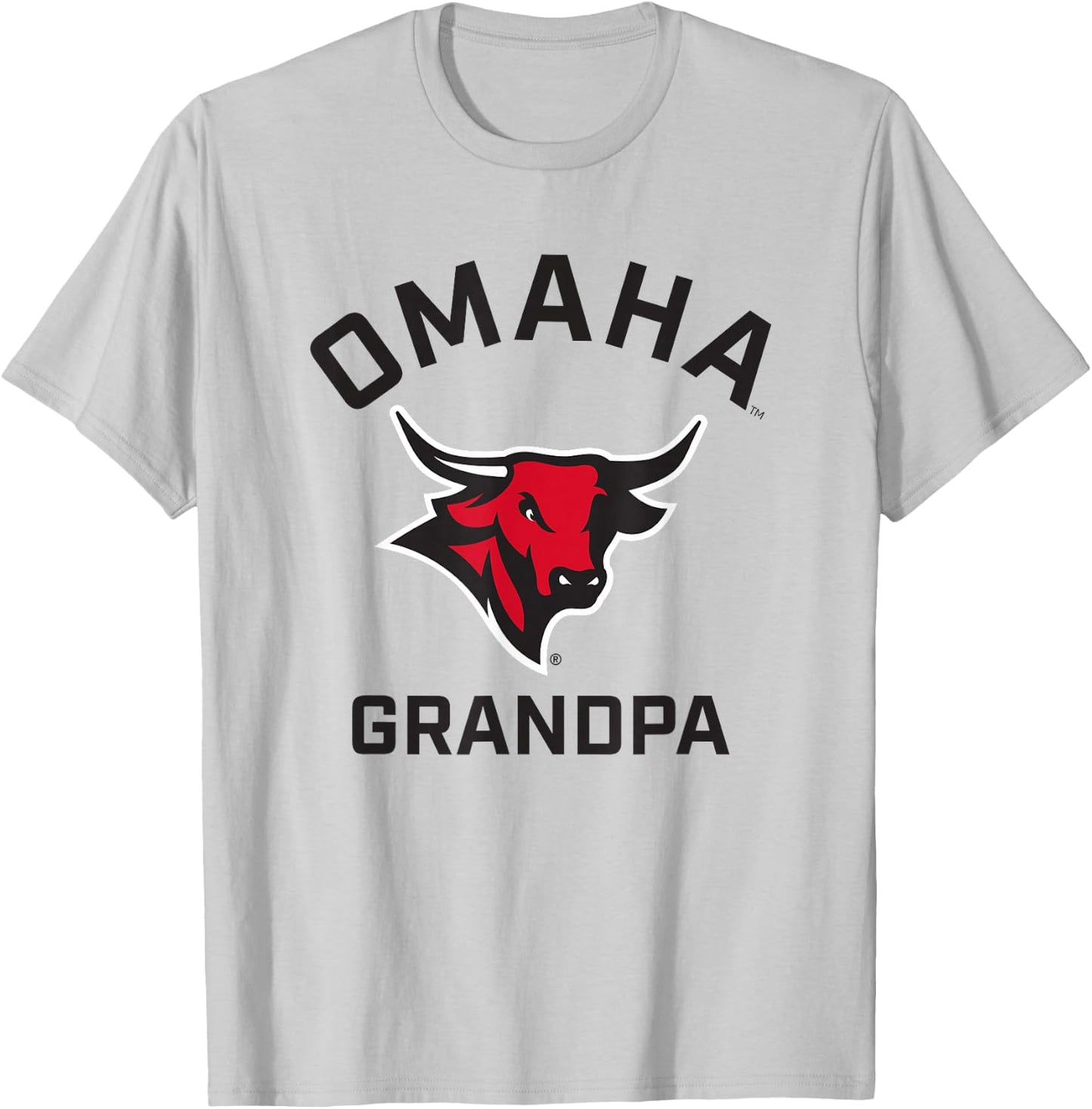 University of Nebraska at Omaha Mavericks Arched Grandpa T-Shirt - T-Shirt | Ash