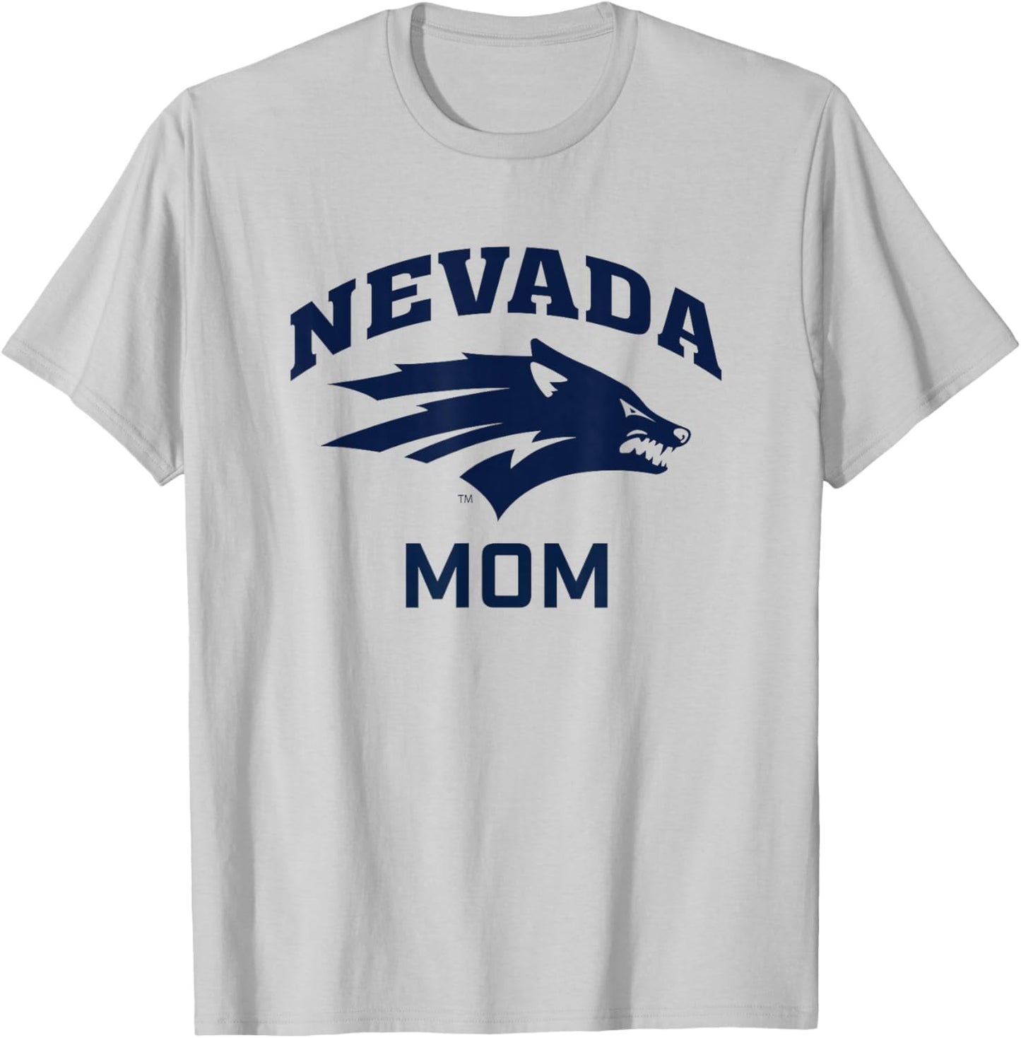 University of Nevada Reno Wolf Pack Arched Mom T-Shirt - T-Shirt | Ash
