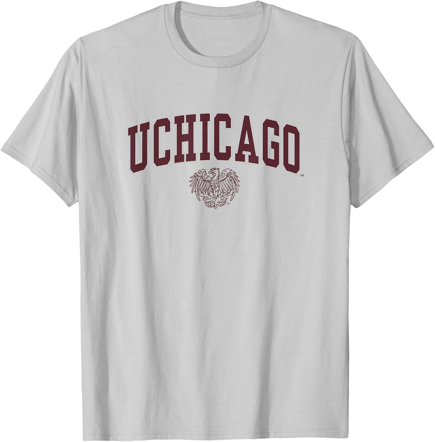Chicago Maroons Arch Over White Officially Licensed T-Shirt - T-Shirt | Ash