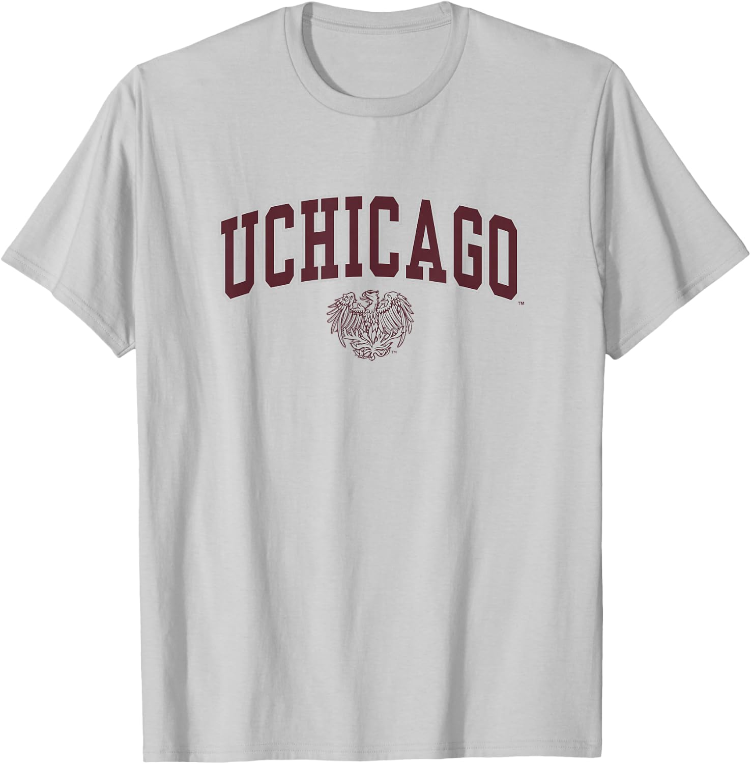 Chicago Maroons Arch Over White Officially Licensed T-Shirt - T-Shirt | Ash
