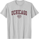 Chicago Maroons Arch Over White Officially Licensed T-Shirt - T-Shirt | Ash