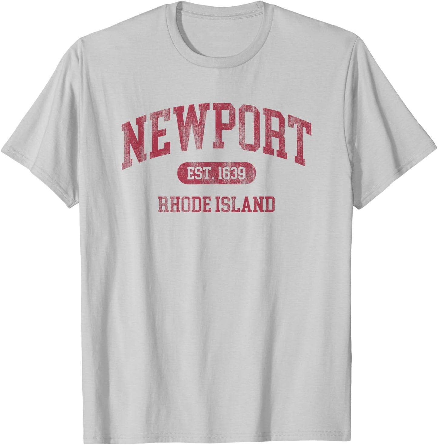 Vintage Newport Rhode Island Established 1639 Retro Souvenir T-Shirt - T-Shirt | Ash