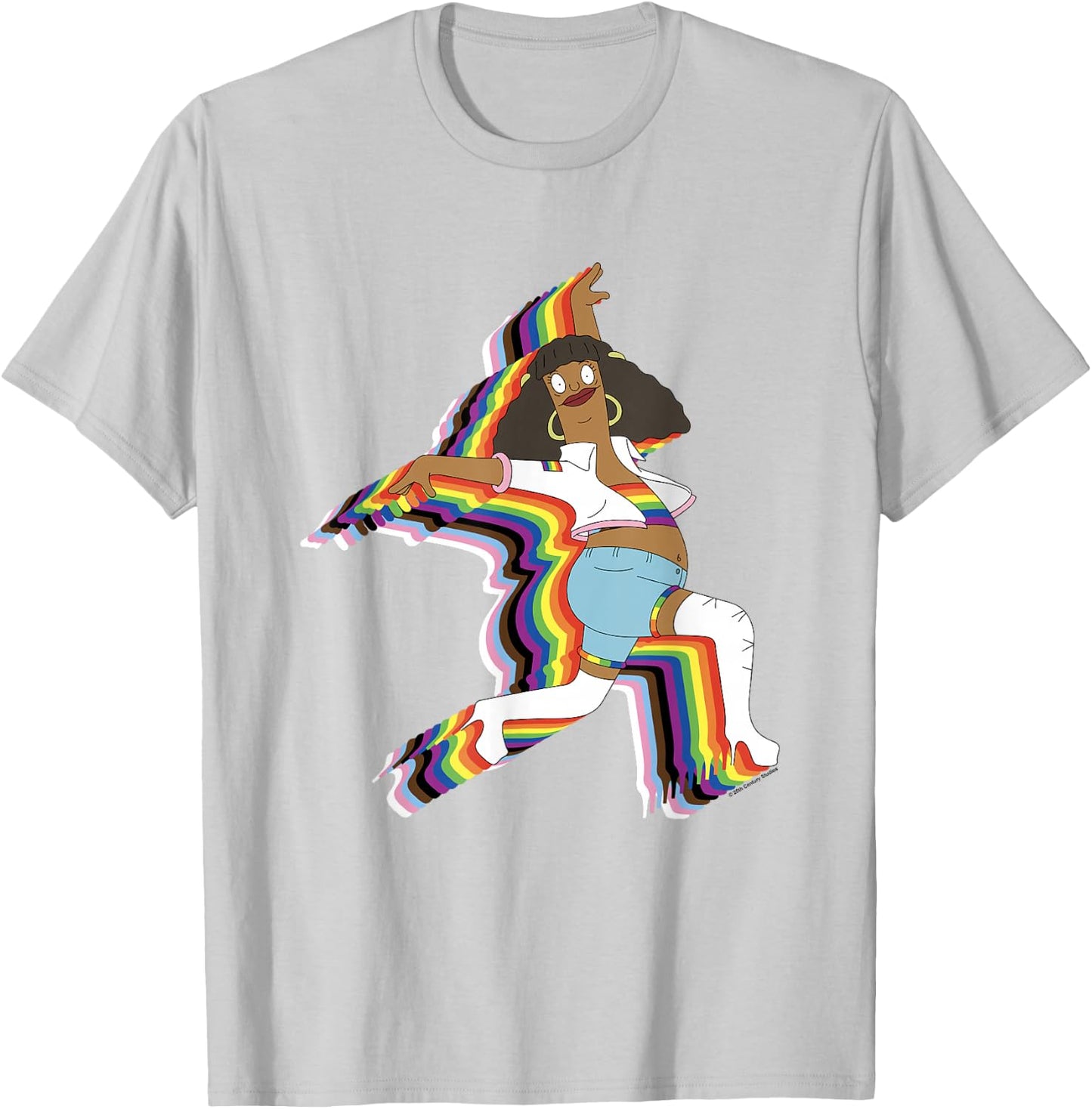 Bob's Burgers Iconic Marshmallow Dancing Chest Logo T-Shirt - T-Shirt | Ash