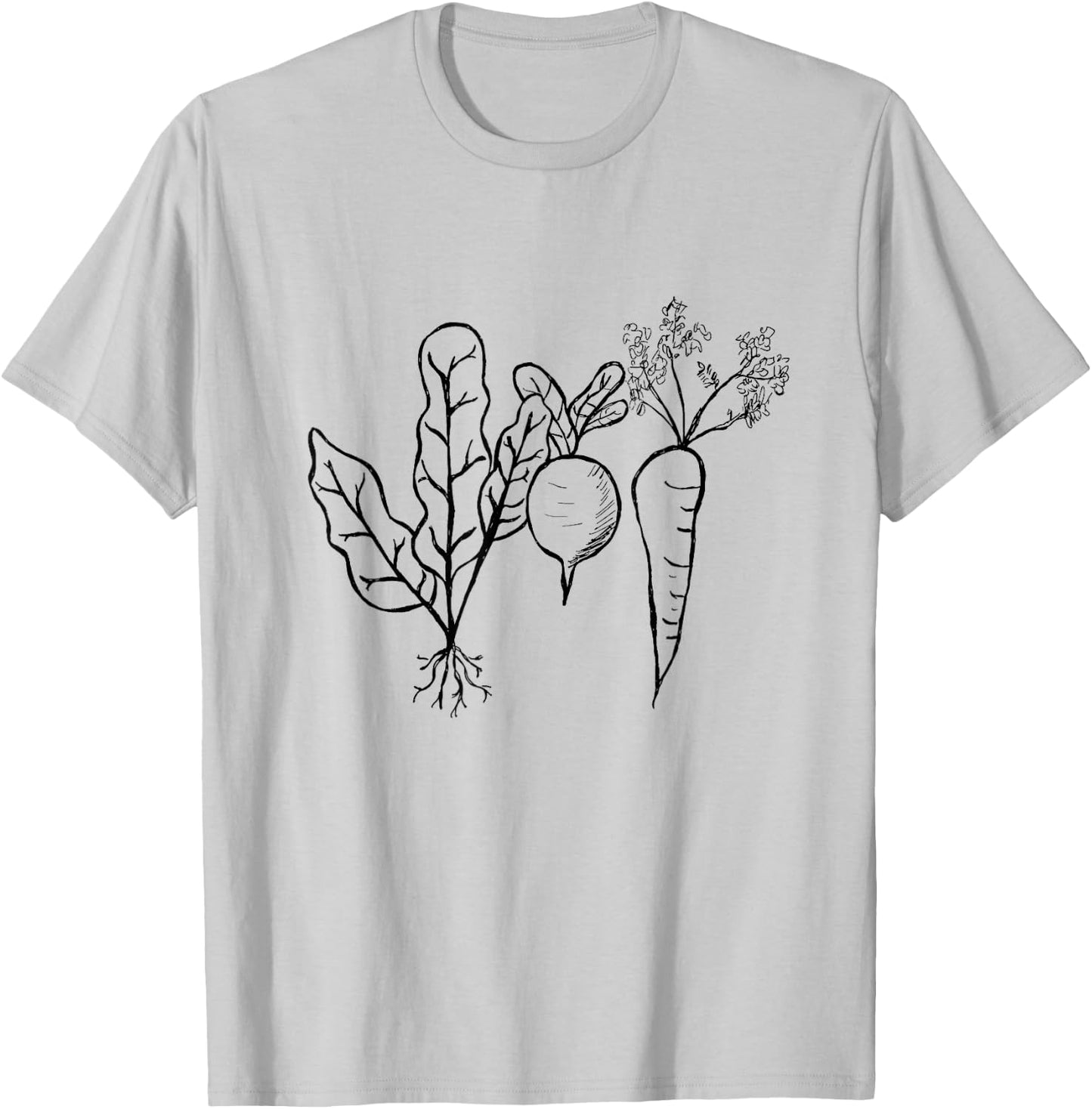 Kale, Beet and Carrot Vegetable Gardening Shirt T-Shirt - T-Shirt | Ash