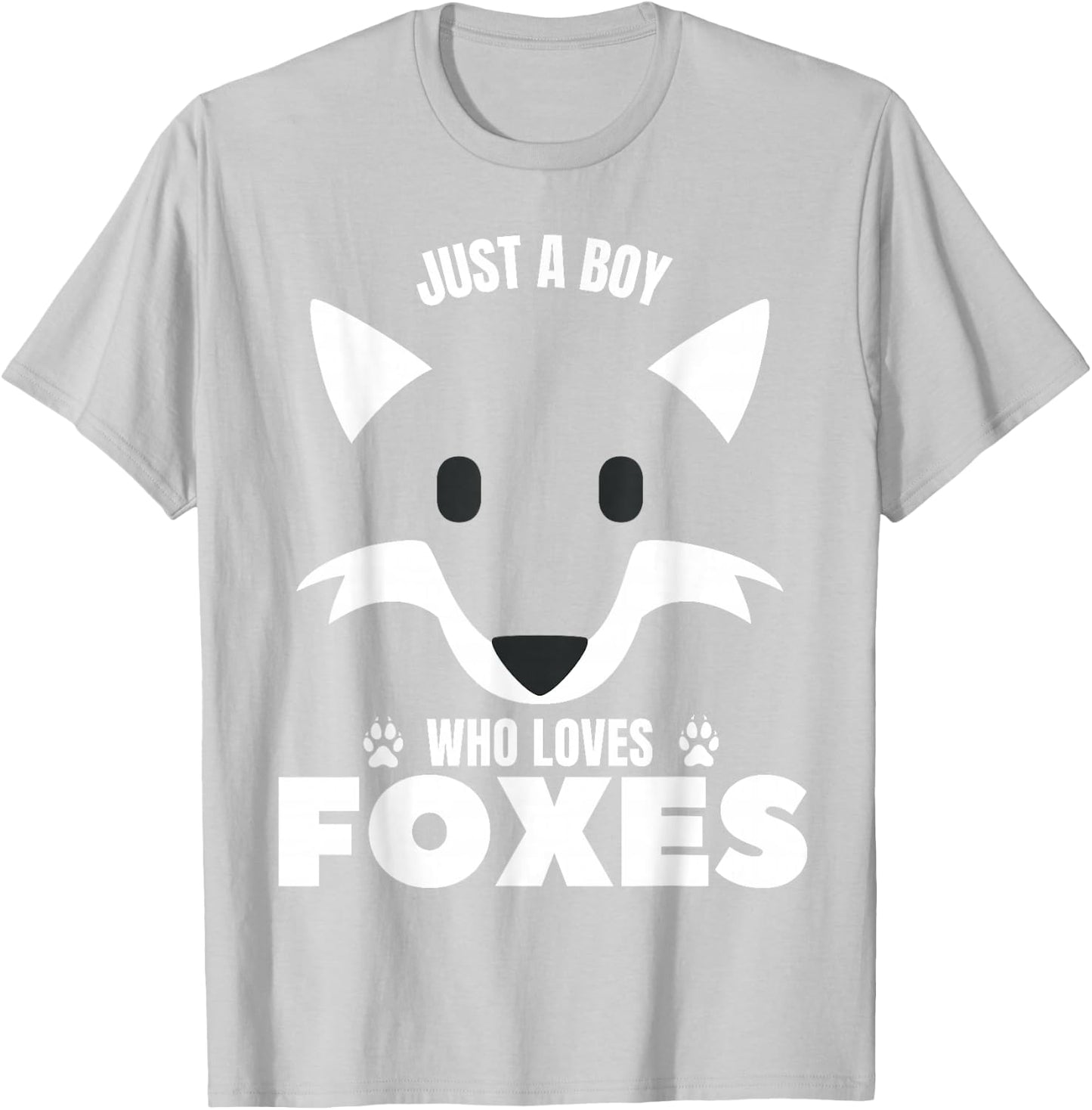 Just A Boy Who Loves Foxes Birthday BDay Boy Gifts Fox Lover T-Shirt - T-Shirt | Ash