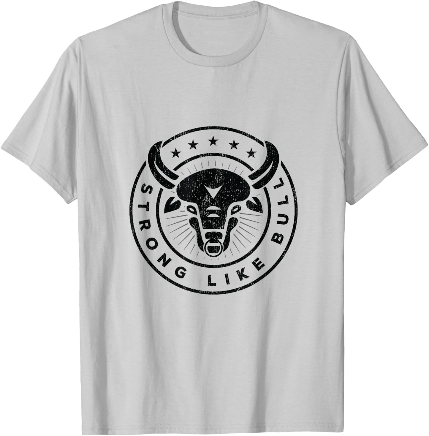 Strong Like A Bull Powerlifting Bodybuilding T-Shirt - T-Shirt | Ash
