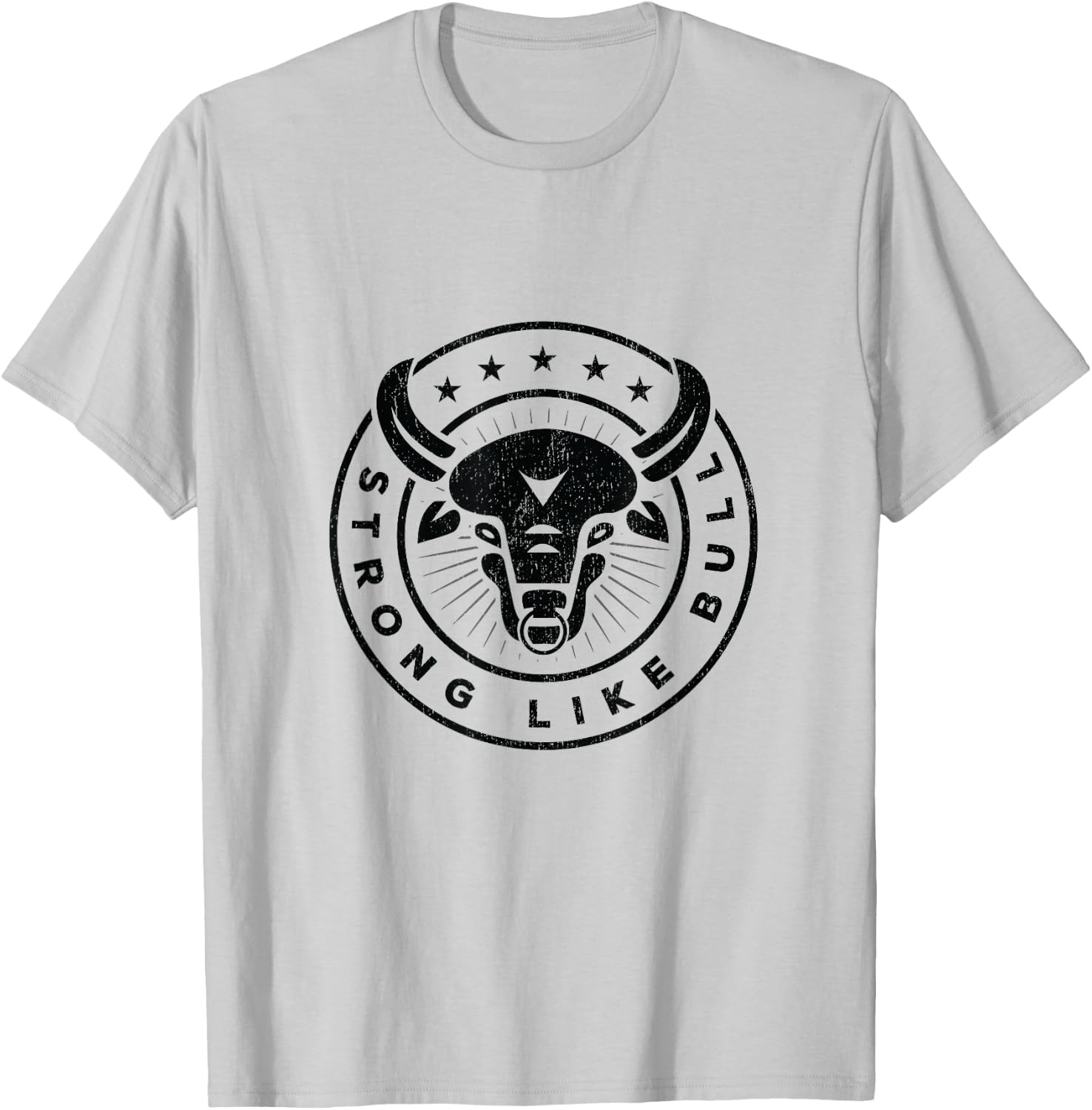Strong Like A Bull Powerlifting Bodybuilding T-Shirt - T-Shirt | Ash