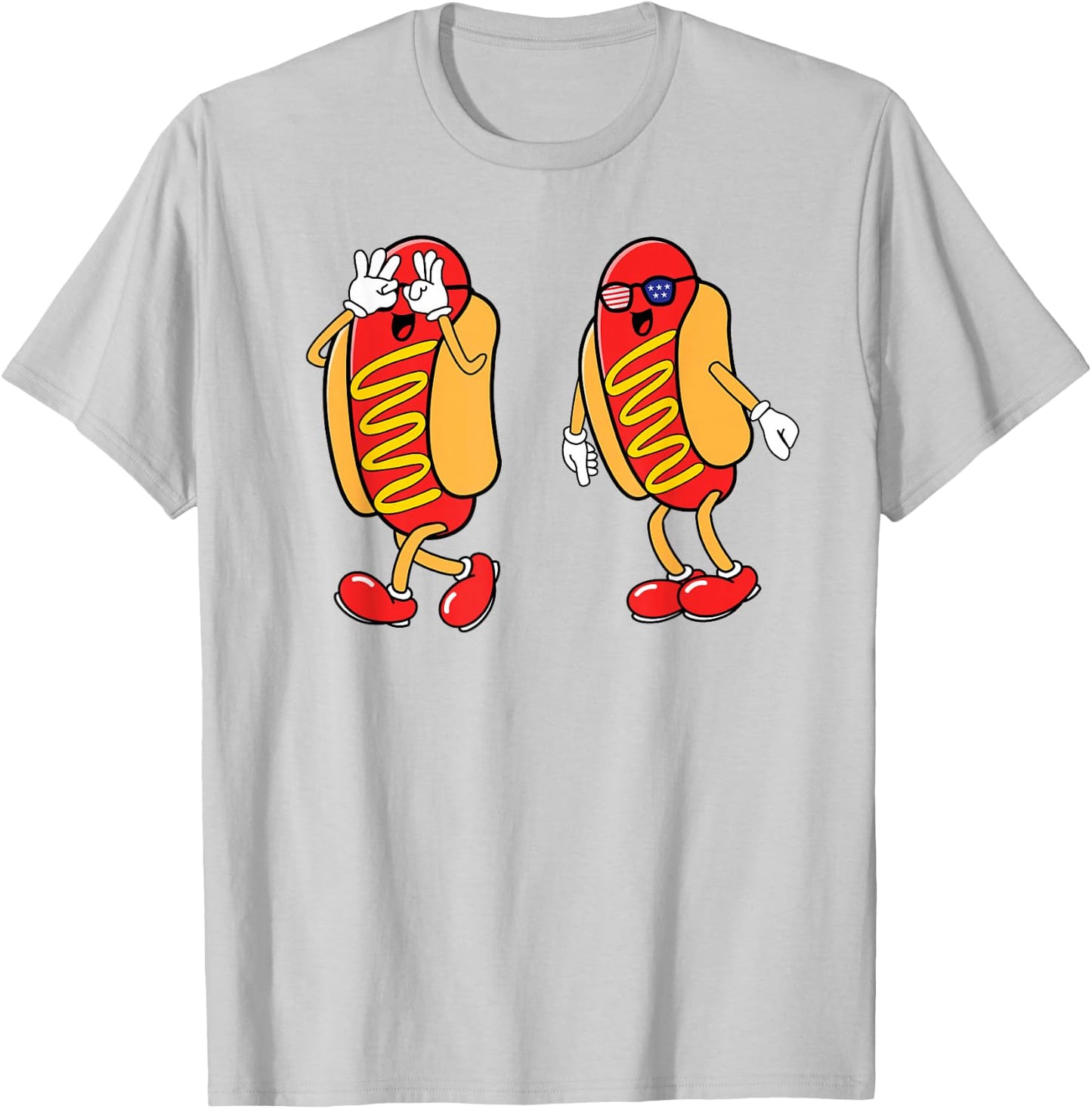 Hot Dog Griddy Dance Hotdog 4th of July Boys Kids Toddler T-Shirt - T-Shirt | Ash