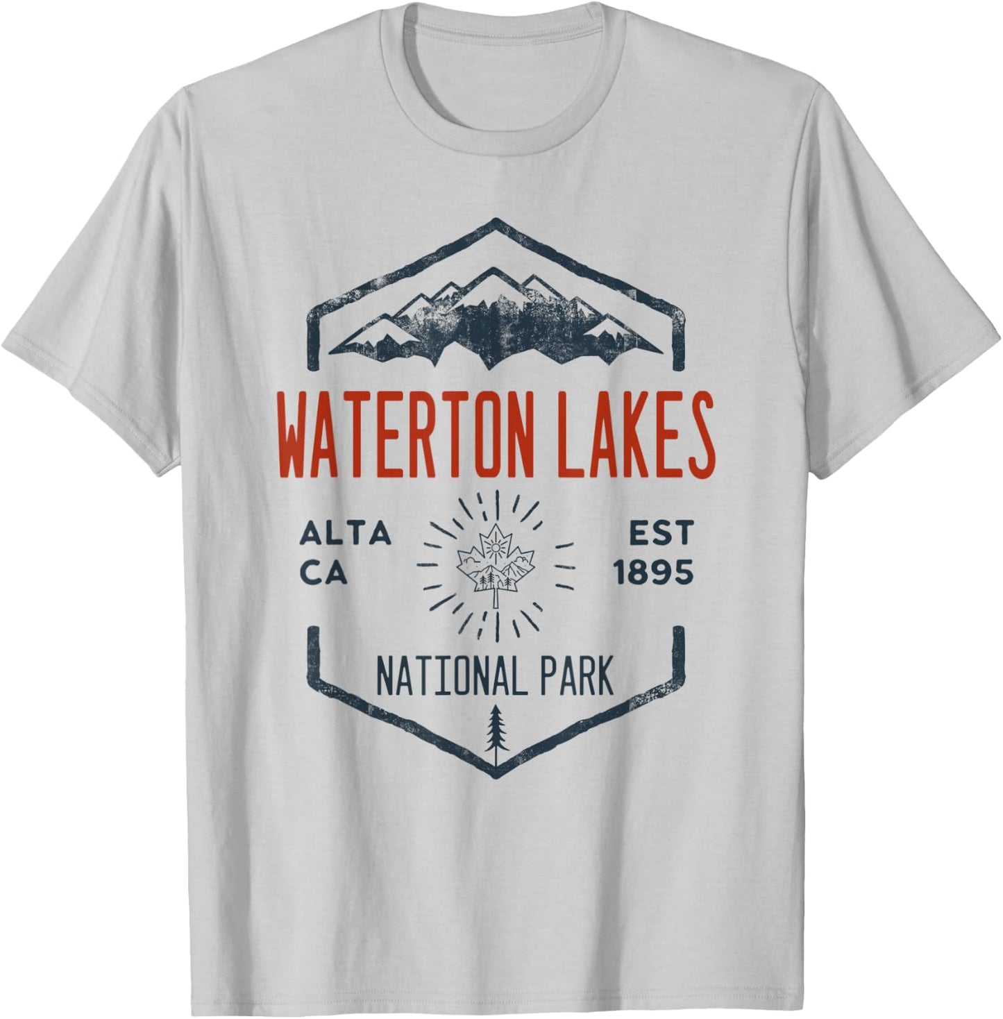 Waterton Lakes National Park Canada Vintage T-Shirt - T-Shirt | Ash
