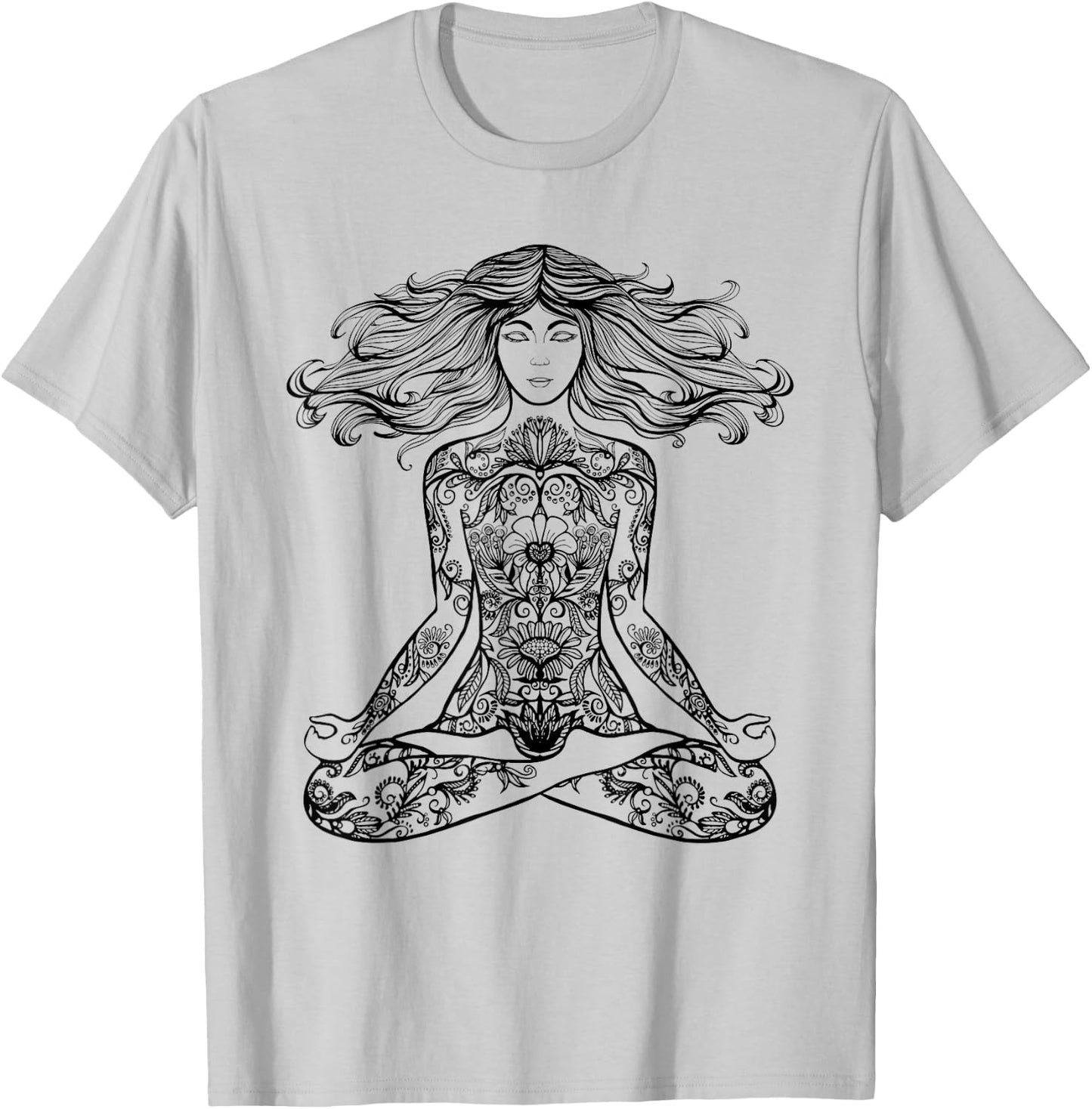 Zen Meditation T Shirt Cute Yoga Clothes Gifts Men T-Shirt - T-Shirt | Ash