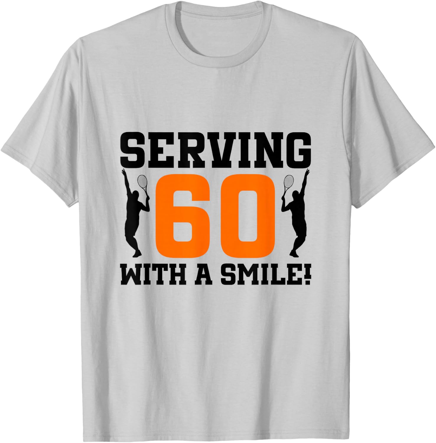 60th Birthday Tennis 60 Years Old Tennis Player Birthday T-Shirt - T-Shirt | Ash