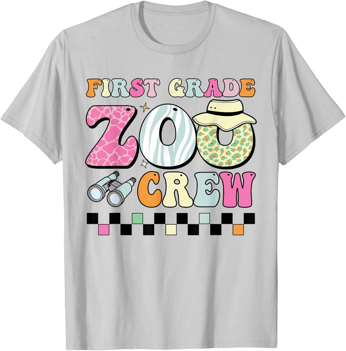 Field Zoo Trip Shirt for Teacher, First Grade Crew Women Kids T-Shirt - T-Shirt | Ash