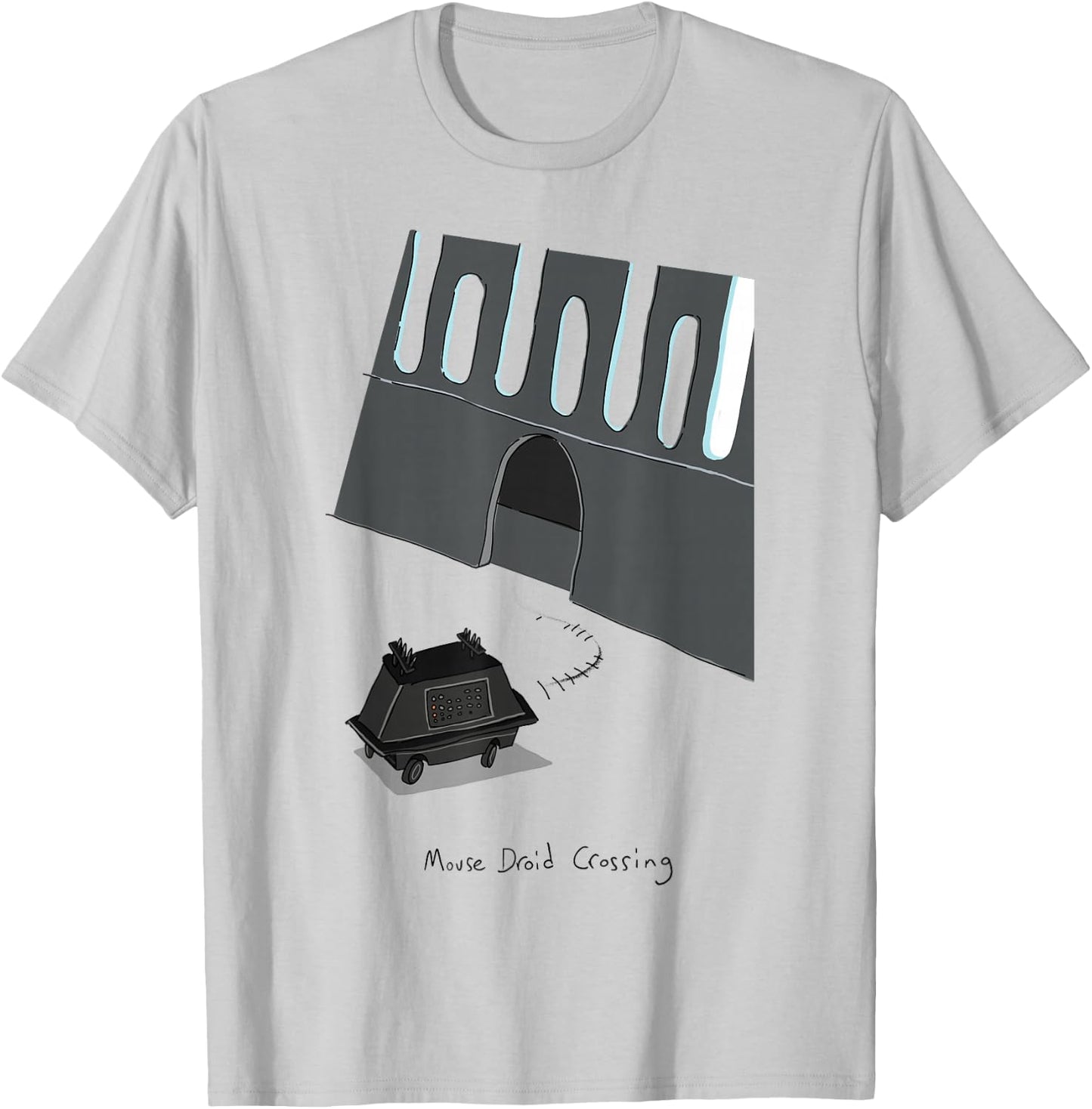 Star Wars Mouse Droid Crossing T-Shirt - T-Shirt | Ash