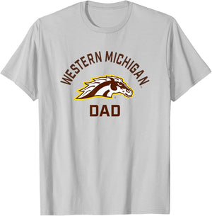 Western Michigan University Broncos Arched Dad T-Shirt - T-Shirt | Ash