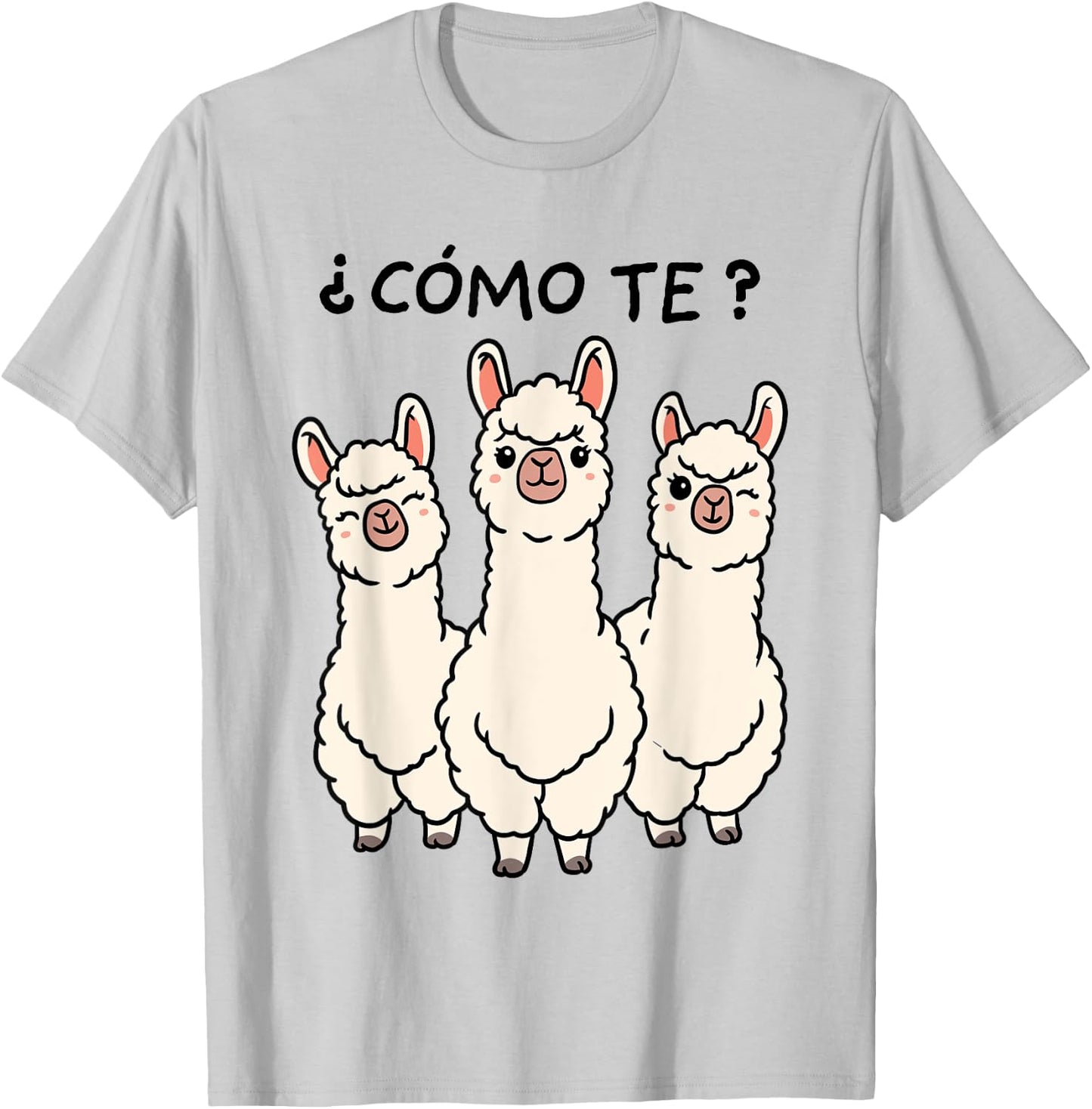 Como Te Llamas Shirt Funny Llama Spanish Teacher Joke Men Women Kids T-Shirt - T-Shirt | Ash