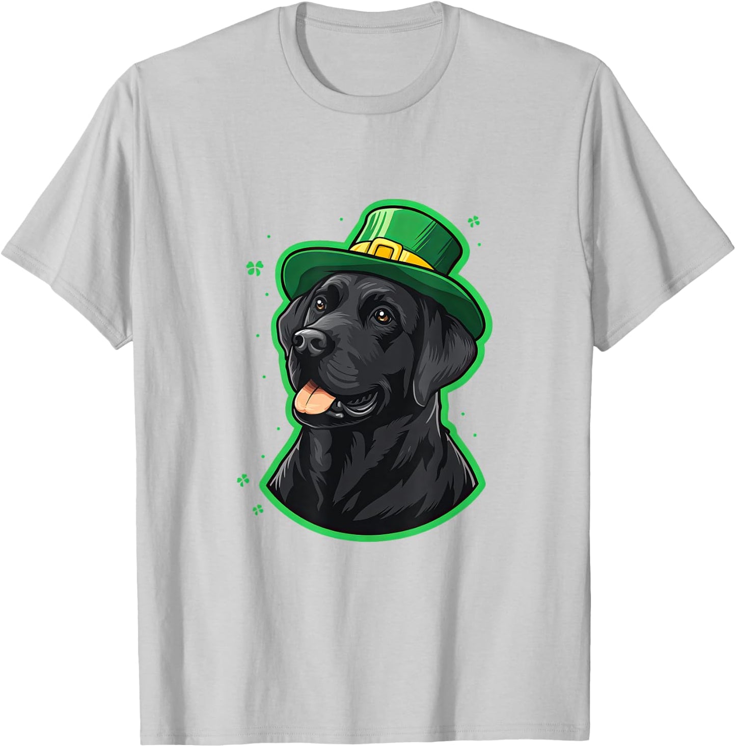Black Lab Leprechaun - Cute St. Patrick's Day T-Shirt - T-Shirt | Ash