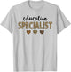 education Specialist Squad Funny Specialist Leopard T-Shirt - T-Shirt | Ash