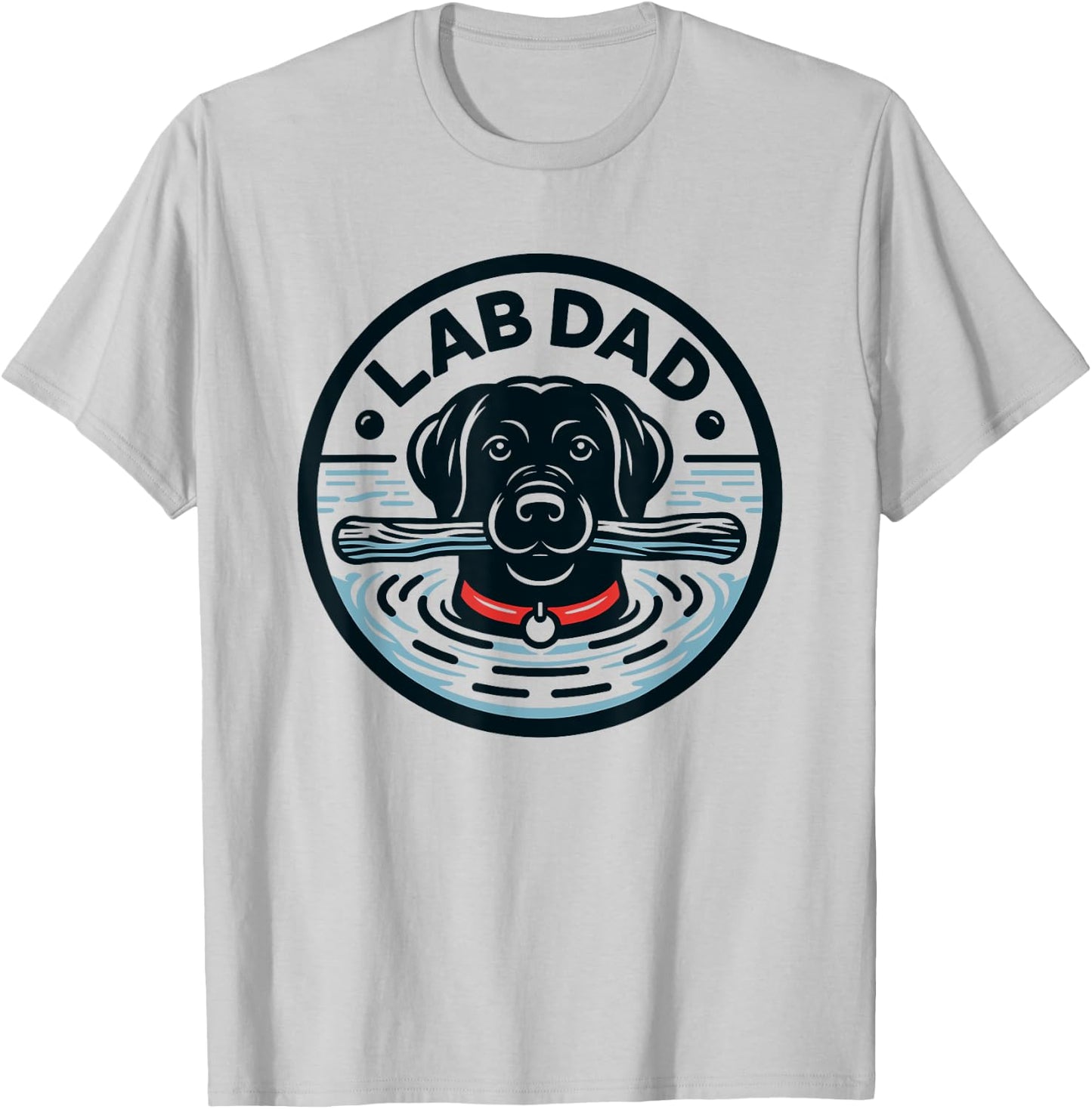 Lab Dad | Labrador Retriever Dad T-Shirt - T-Shirt | Ash