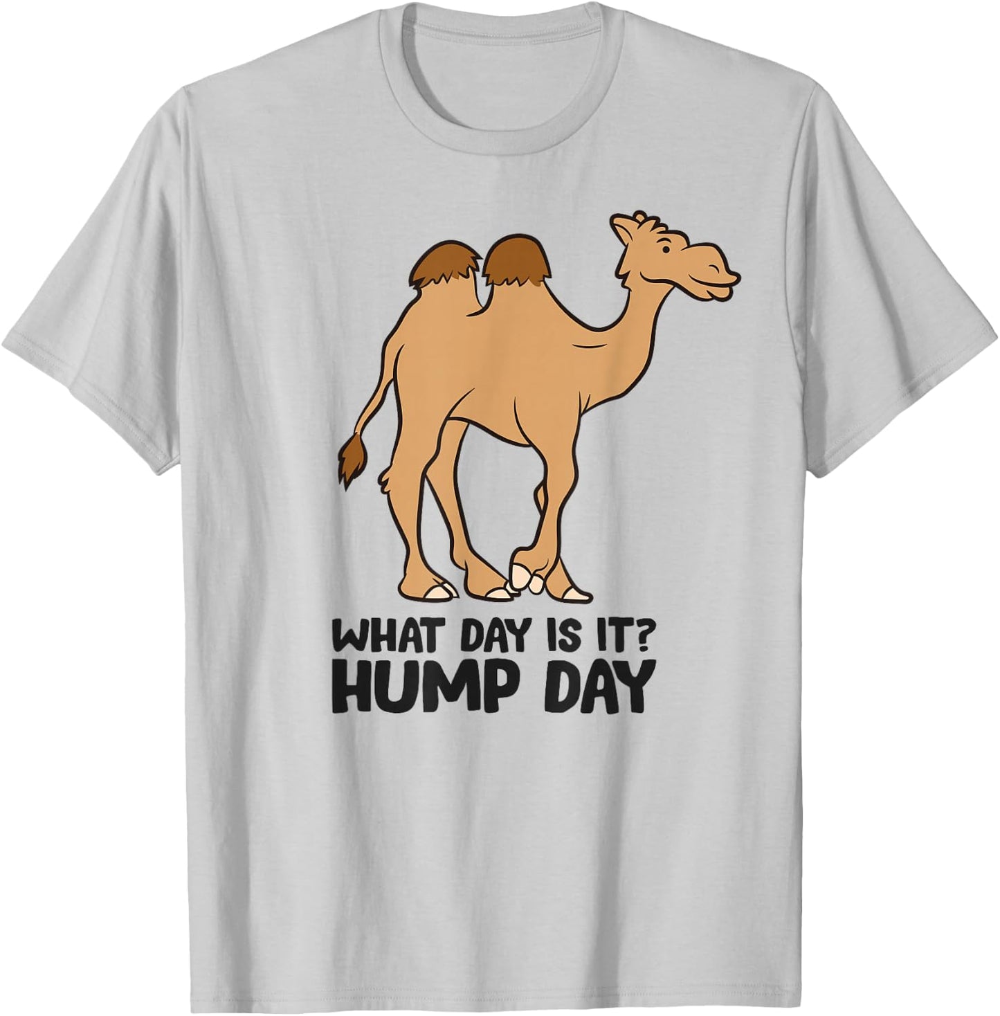 Funny Camel What Day Is It? Hump Day Funny Camels T-Shirt - T-Shirt | Ash