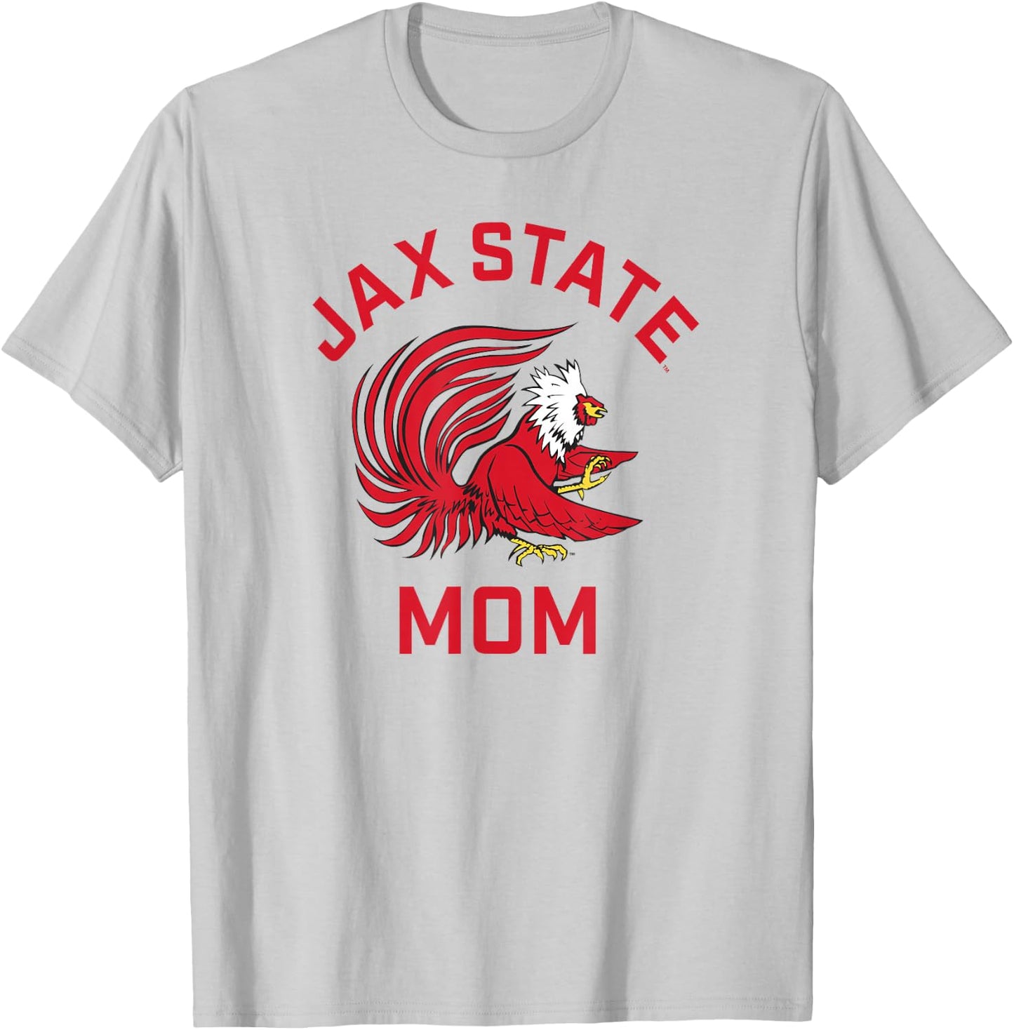 Jacksonville State University JSU Gamecocks Arched Mom T-Shirt - T-Shirt | Ash